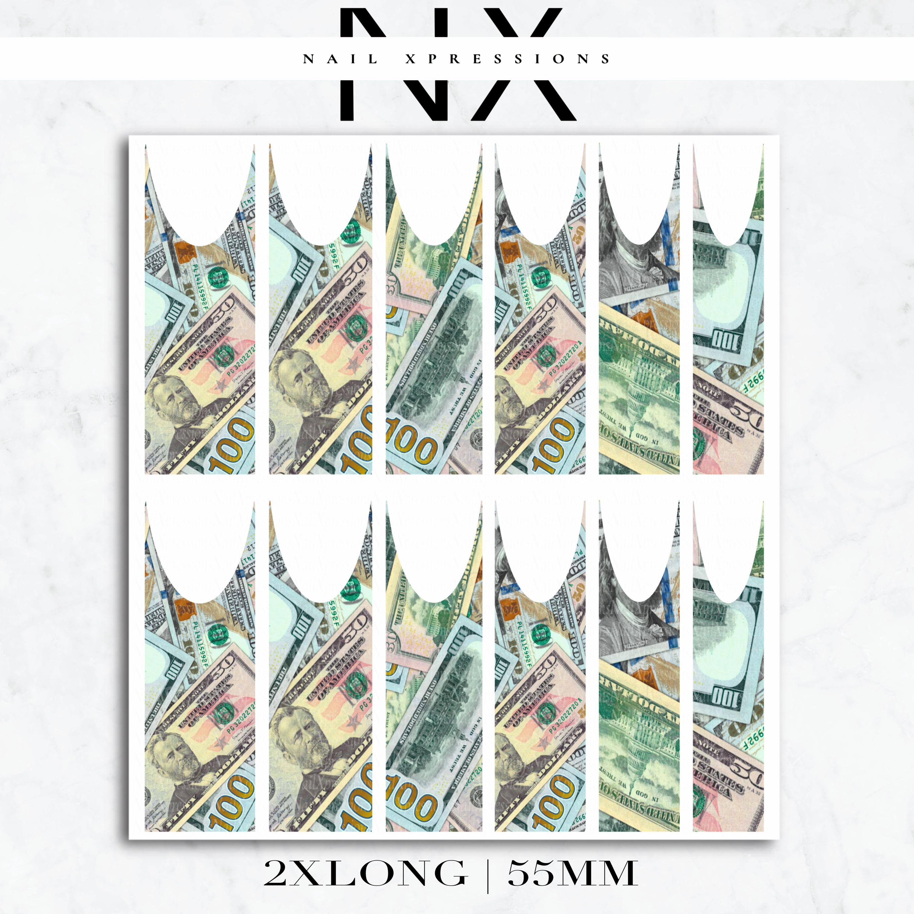 French Money Nail Decals | Nail Art Water Transfer | Nail Wraps