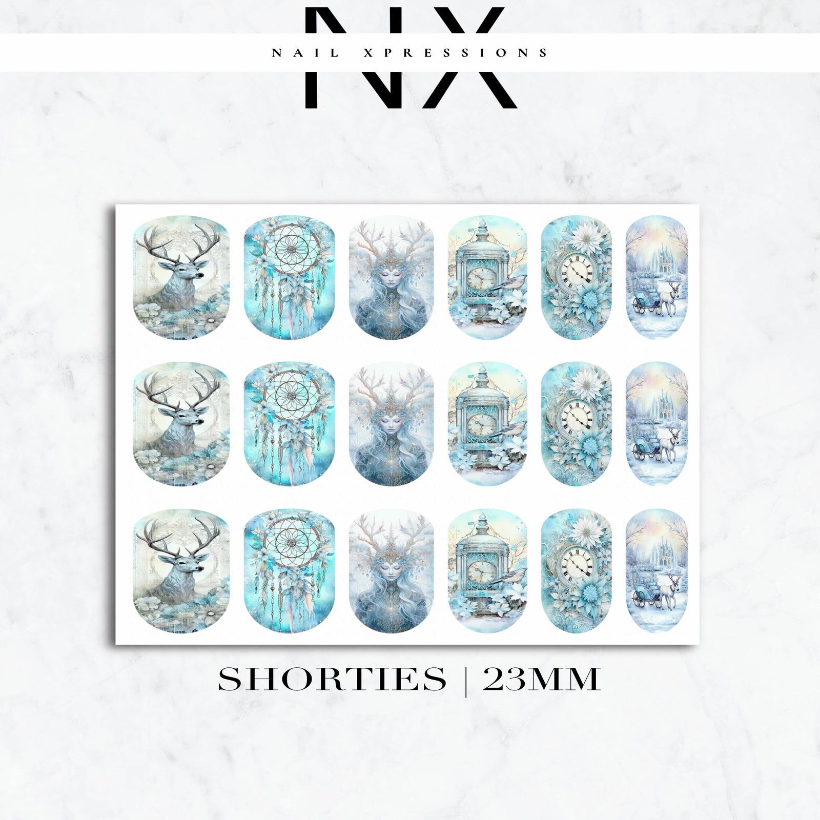 Winter Magic Forest Nail Decals | Nail Art Water Transfer | Nail Wraps