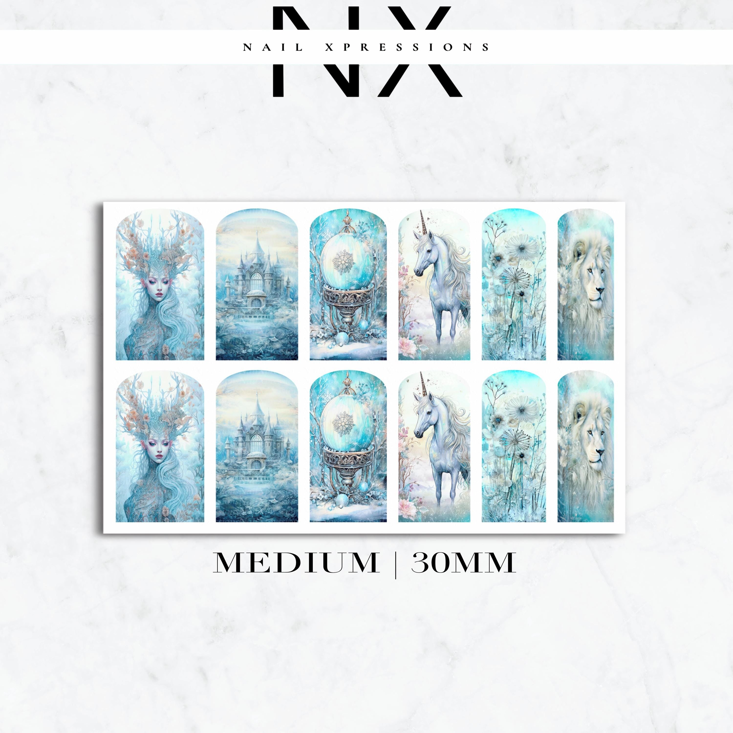 Enchanted Winter Nail Decals | Nail Art Water Transfer | Nail Wraps