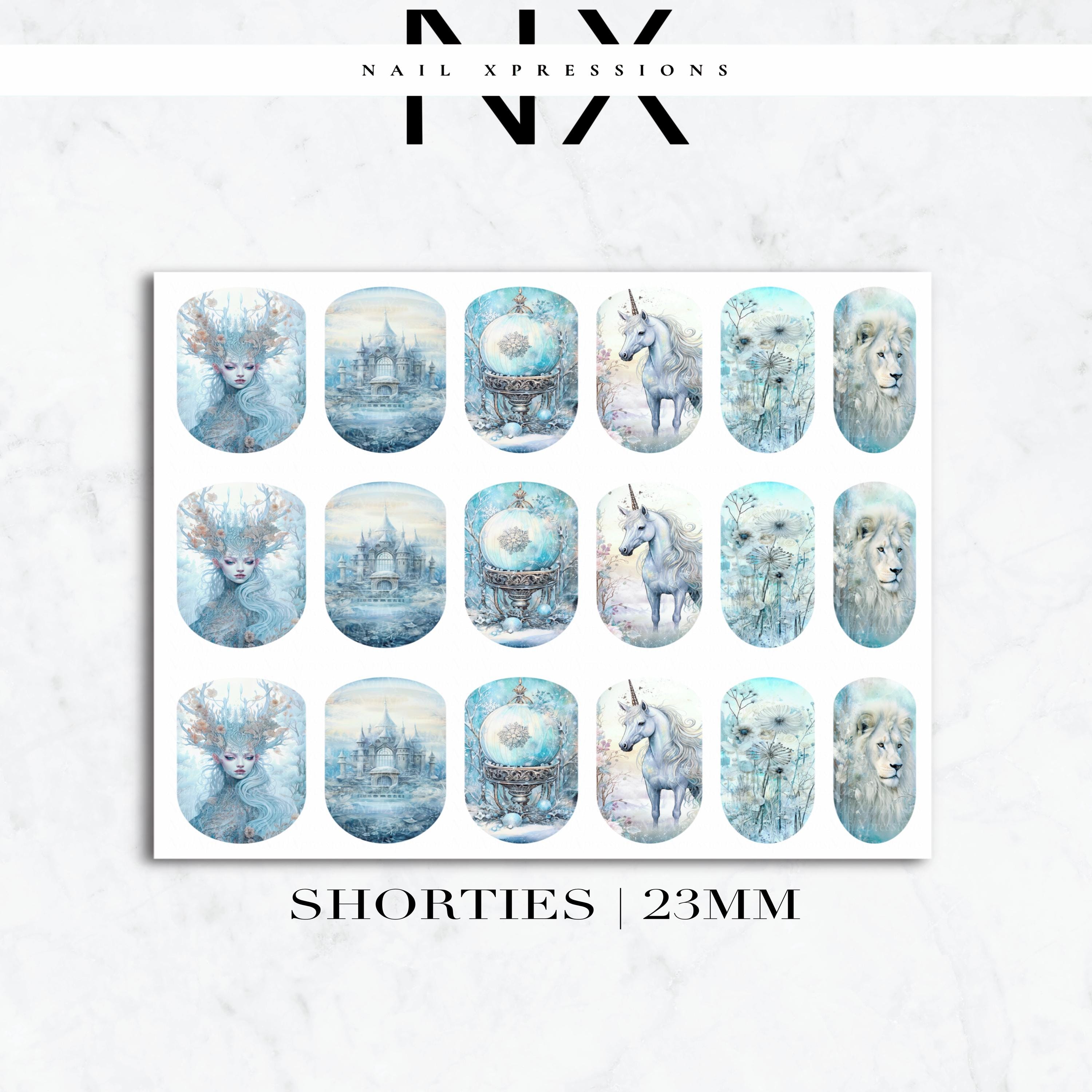 Enchanted Winter Nail Decals | Nail Art Water Transfer | Nail Wraps