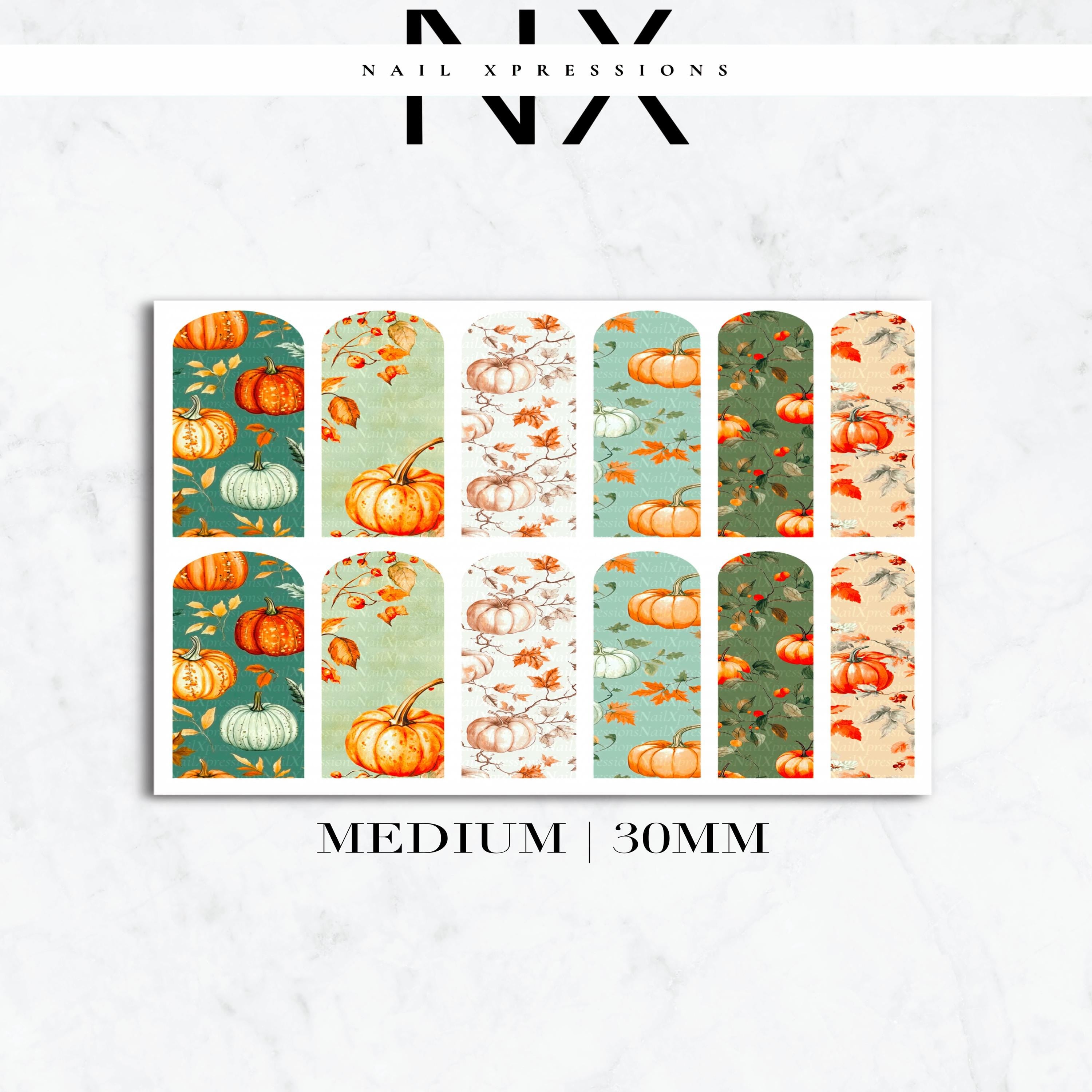 Vintage Pastel Fall Mix Nail Decals | Nail Art Water Transfer | Nail Wraps