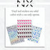 Custom Personalized Vinyl Nail Art Stickers | Nail Art Decorations | Multiple Color options