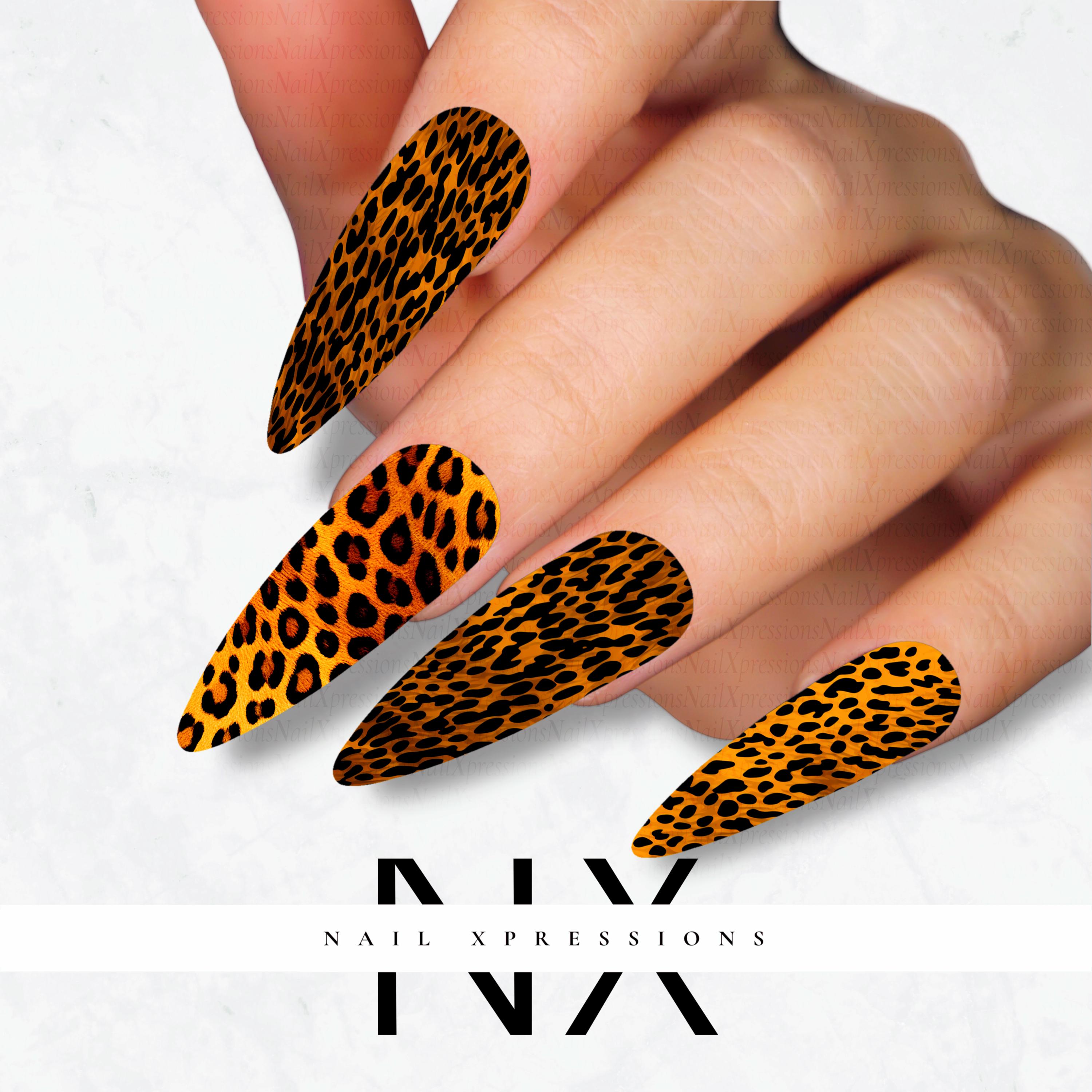 Cheetah Print Nail Decals | Nail Art Water Transfer | Nail Wraps
