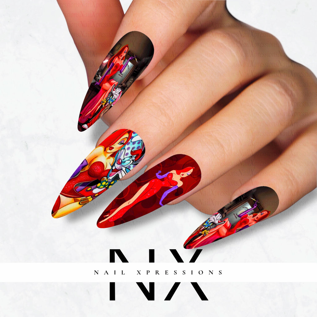 Jessica Rabbit Nail Decals | Nail Art Water Transfer | Nail Wraps