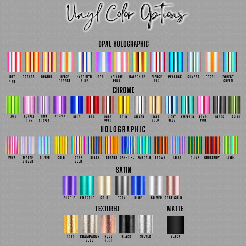 Holographic Old English Letters & Numbers | Nail Art Stickers