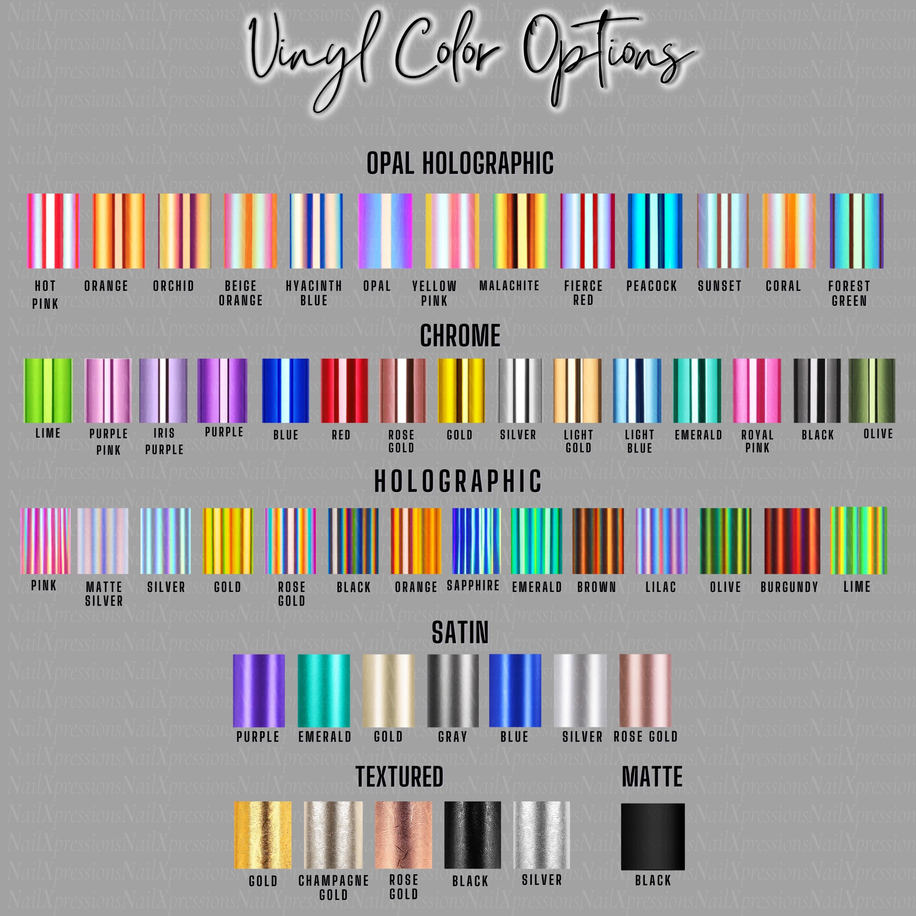 Holographic Old English Letters & Numbers | Nail Art Stickers