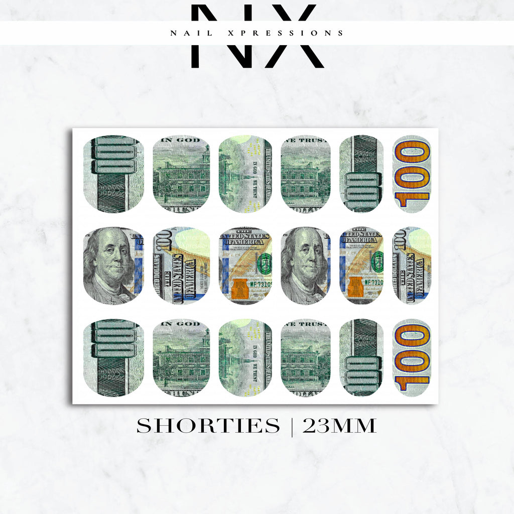 Benjamin Bill Nail Decals | Nail Art Water Transfer | Nail Wraps