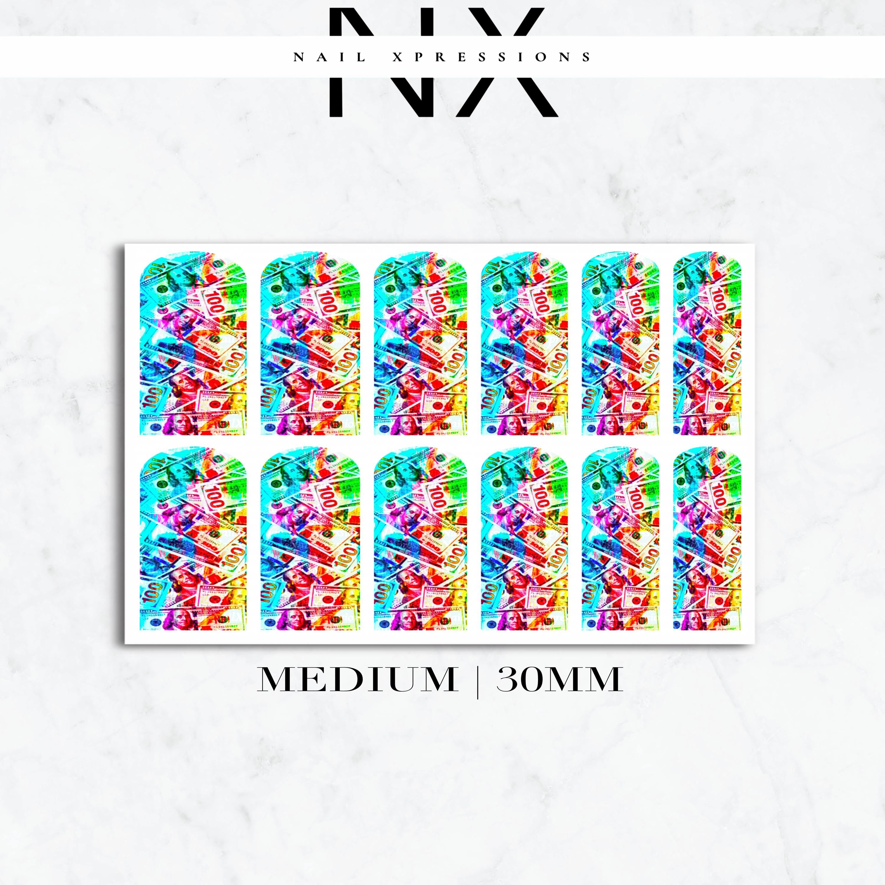 Money Nails Wrap Benjamins Nail Decals | Nail Art Water Transfer | Nail Wraps