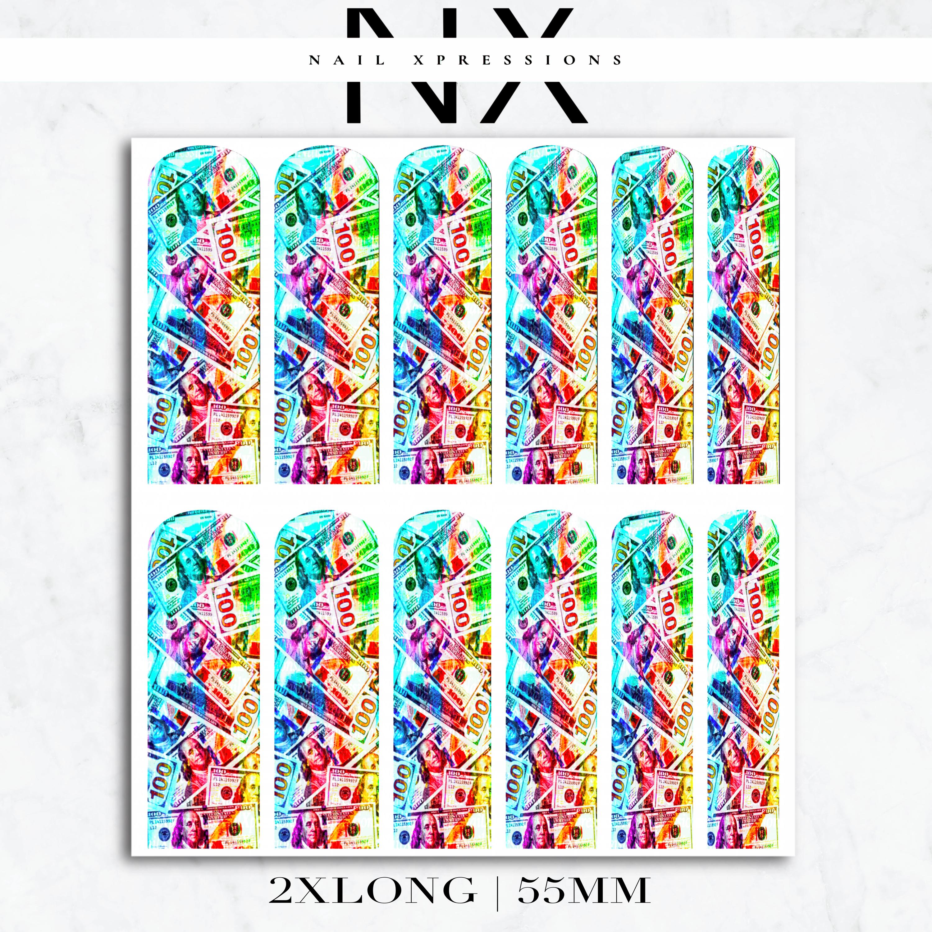 Money Nails Wrap Benjamins Nail Decals | Nail Art Water Transfer | Nail Wraps