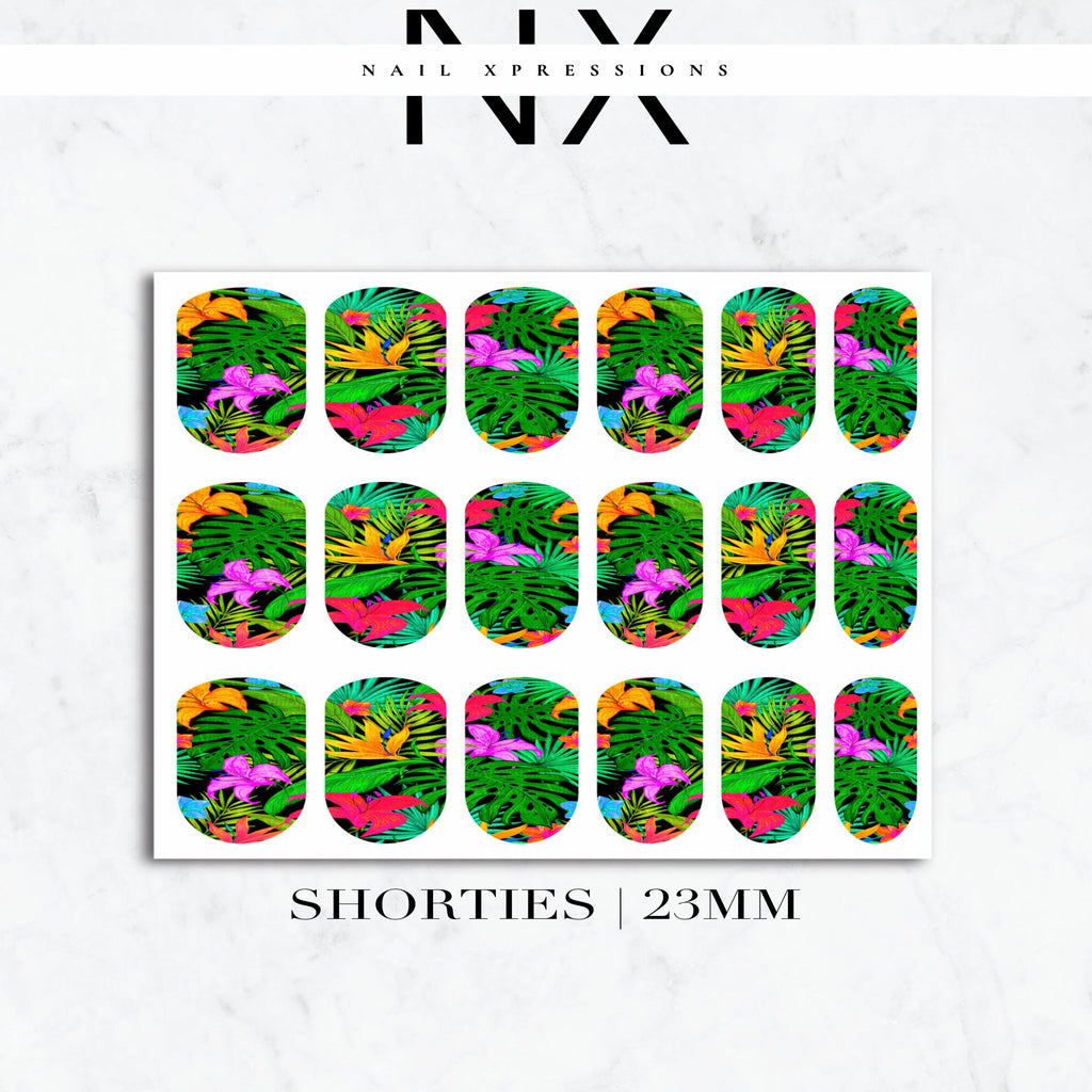 Tropical Paradise Nail Decals | Nail Art Water Transfer | Nail Wraps