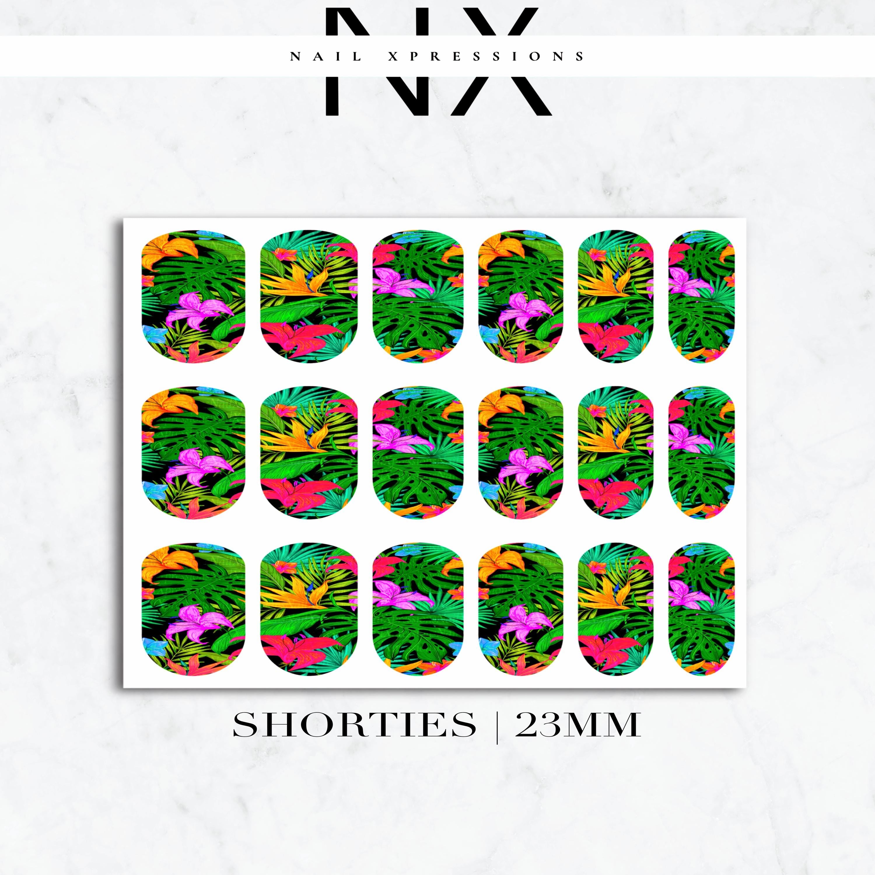 Tropical Paradise Nail Decals | Nail Art Water Transfer | Nail Wraps