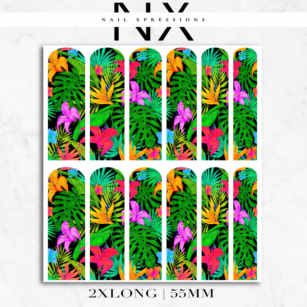 Tropical Paradise Nail Decals | Nail Art Water Transfer | Nail Wraps
