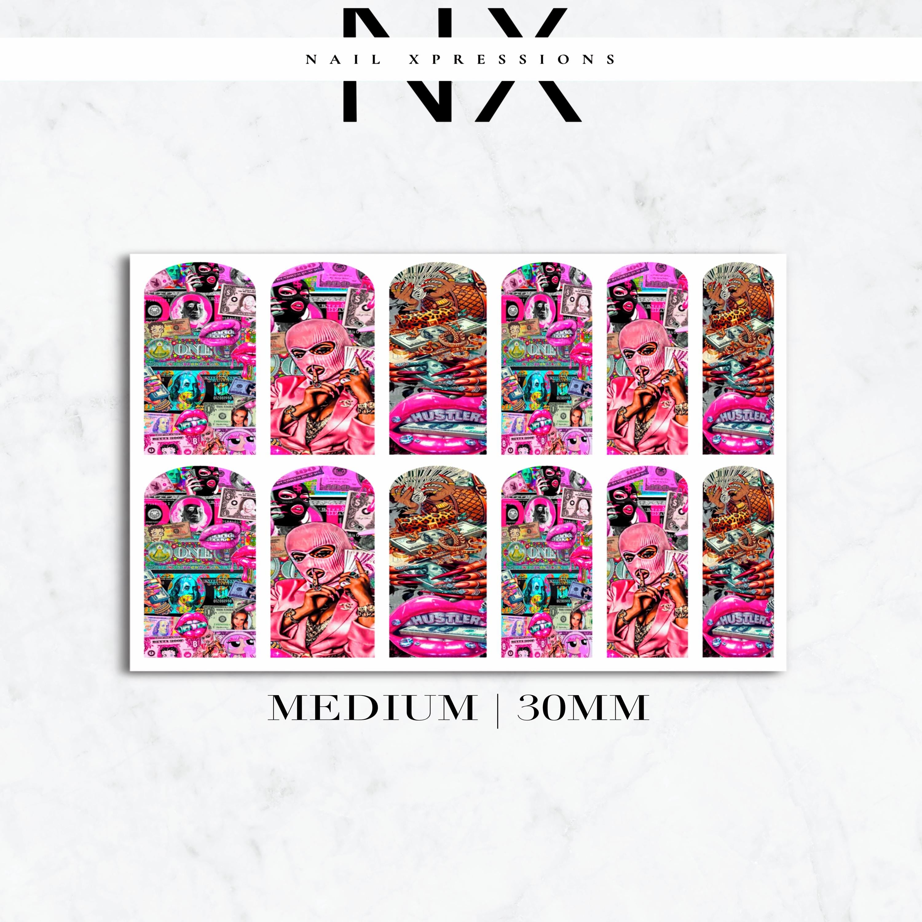 Hustler Money Nail DecalsNail Decals | Nail Art Water Transfer | Nail Wraps