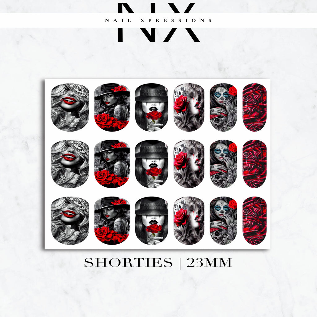 Chicana Girls Nail Decals | Nail Art Water Transfer | Nail Wraps