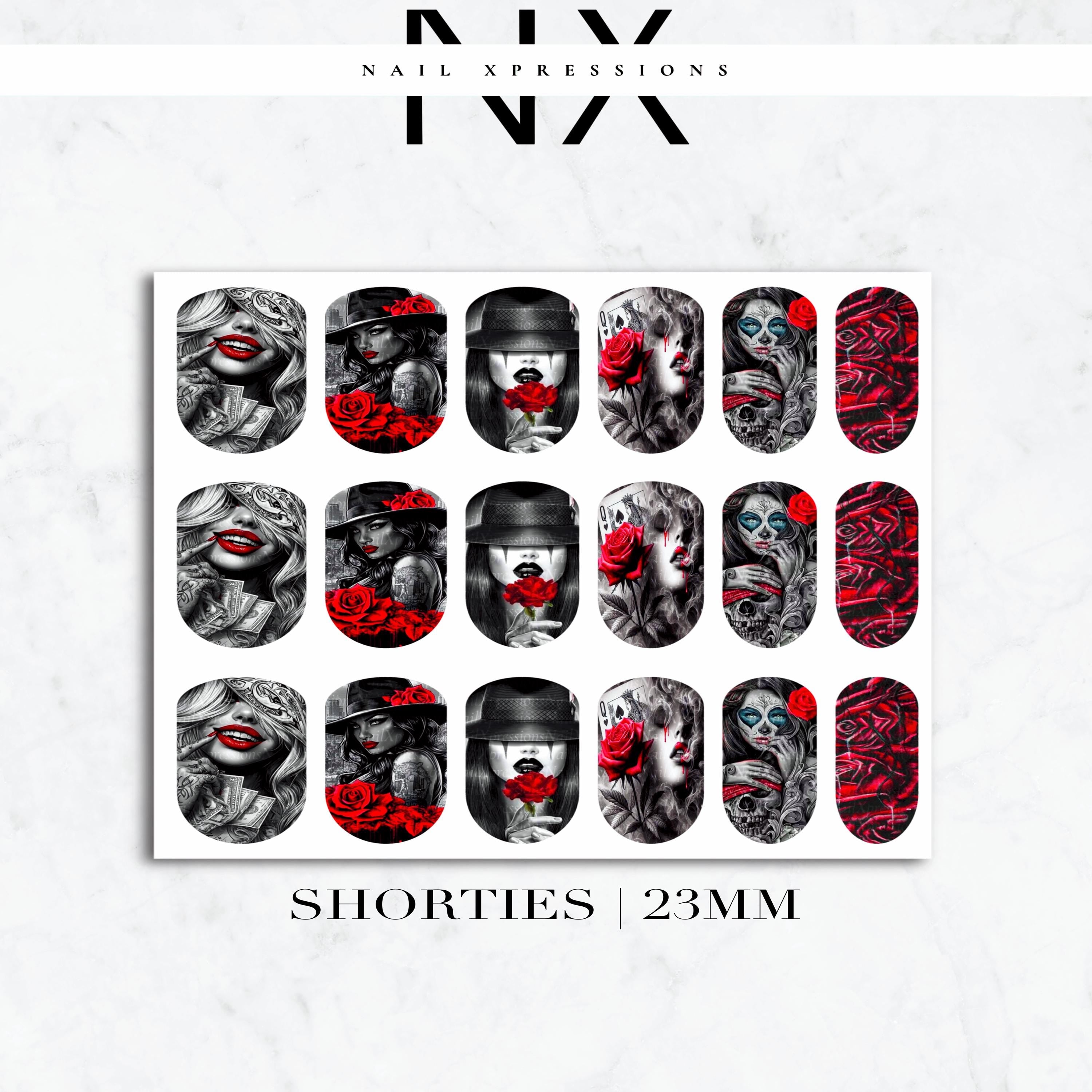 Chicana Girls Nail Decals | Nail Art Water Transfer | Nail Wraps