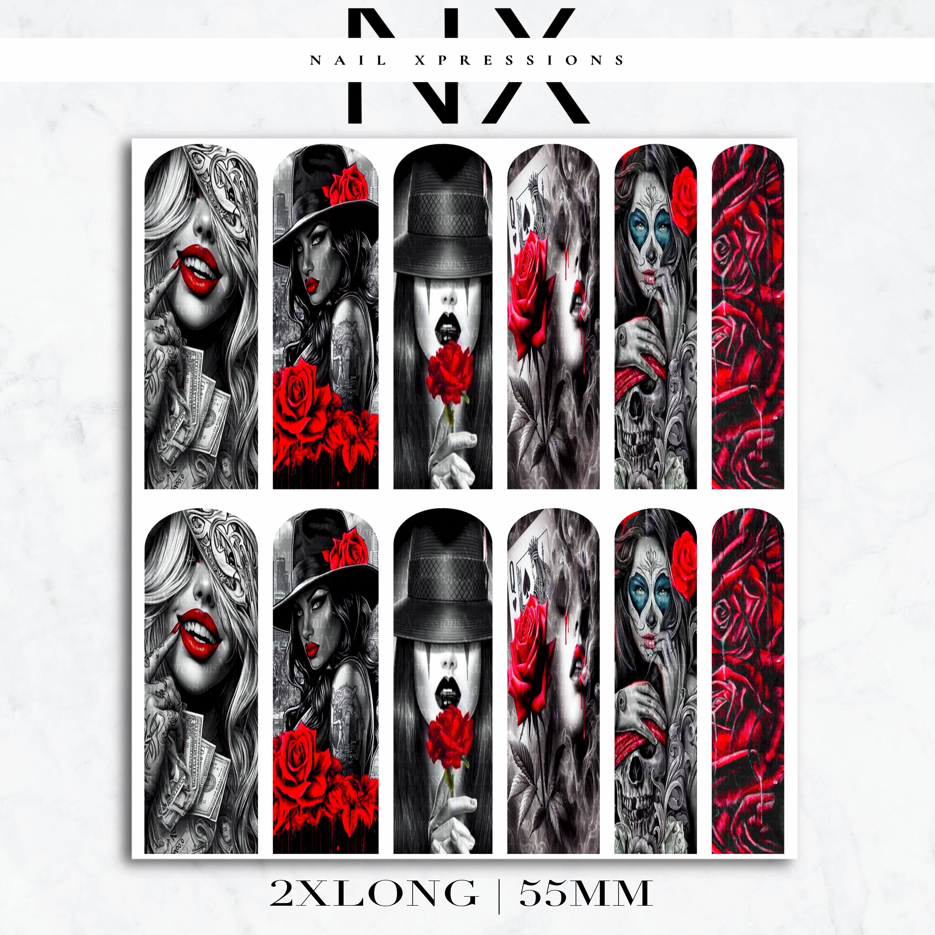 Chicana Girls Nail Decals | Nail Art Water Transfer | Nail Wraps