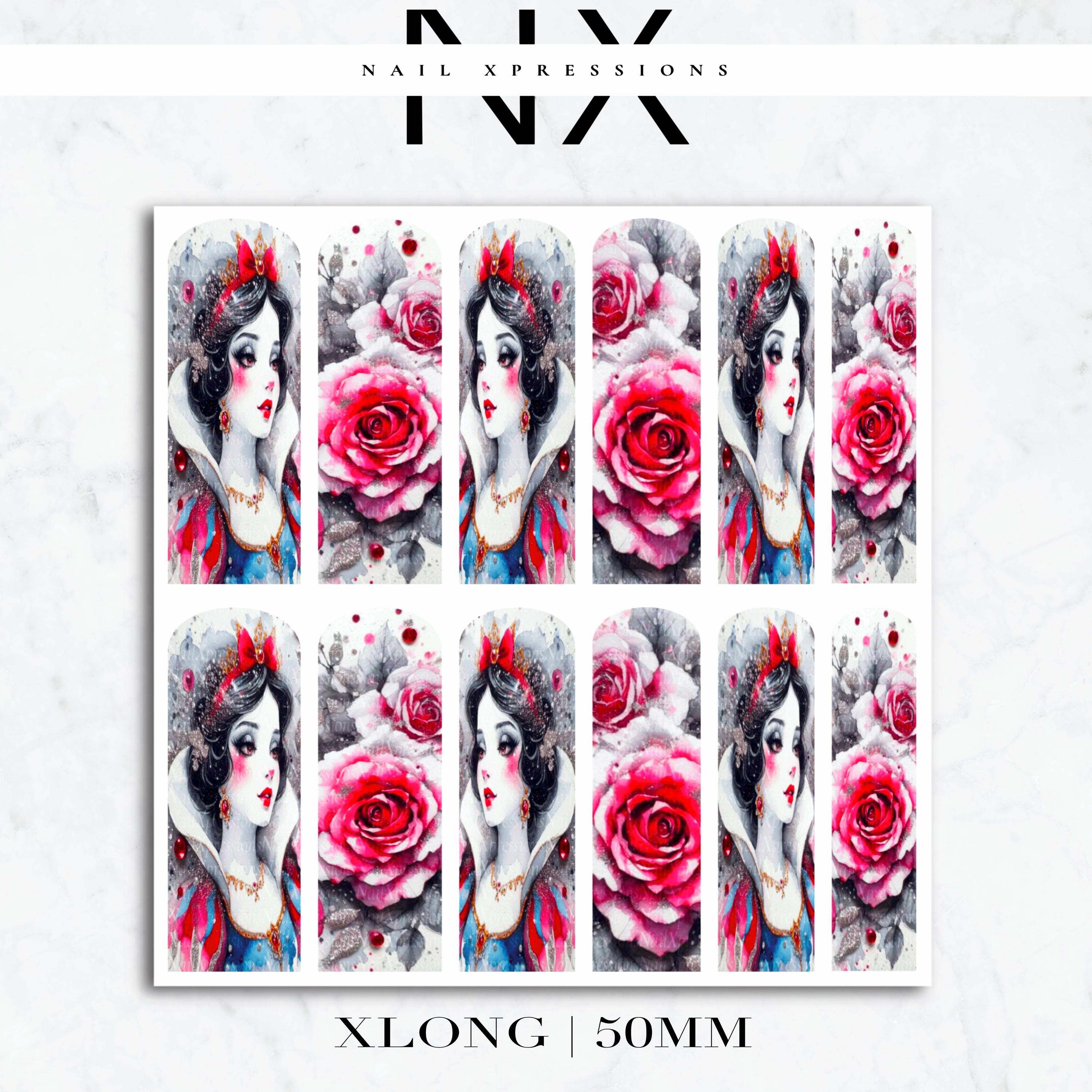 Snow Princess Nail Decals | Nail Art Water Transfer | Nail Wraps