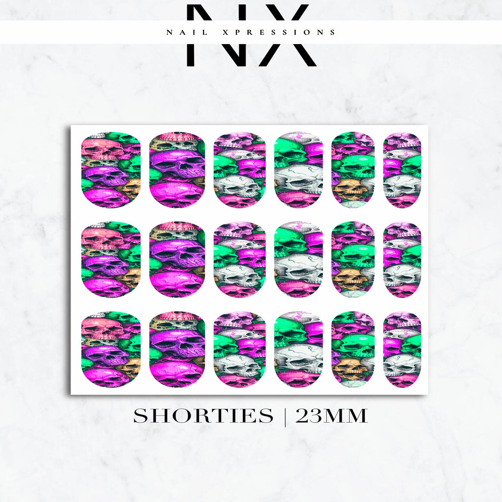 Skeleton Nail Decals | Nail Art Water Transfer | Nail Wraps