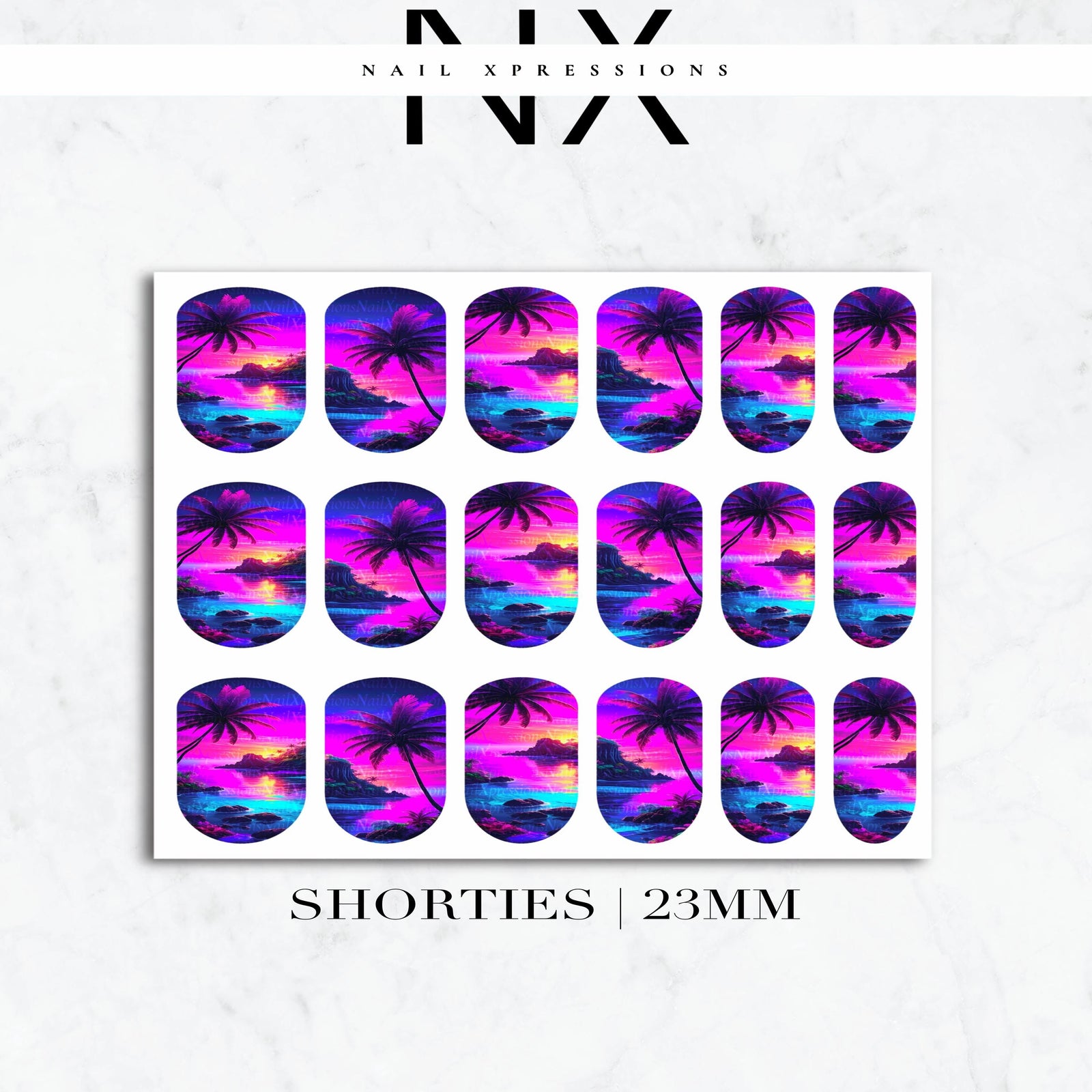 Tropical Paradise Nail Decals | Nail Art Water Transfer | Nail Wraps
