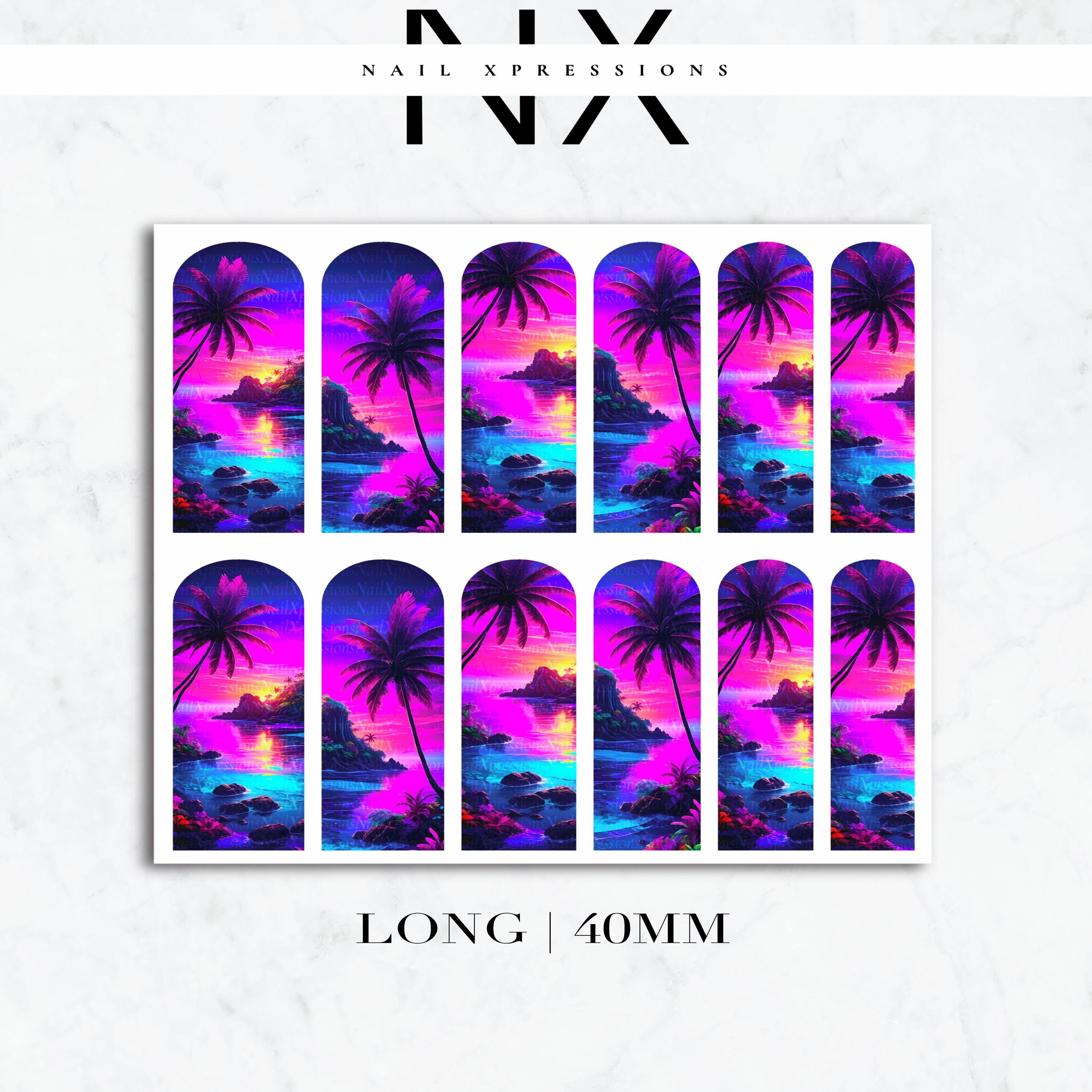 Tropical Paradise Nail Decals | Nail Art Water Transfer | Nail Wraps