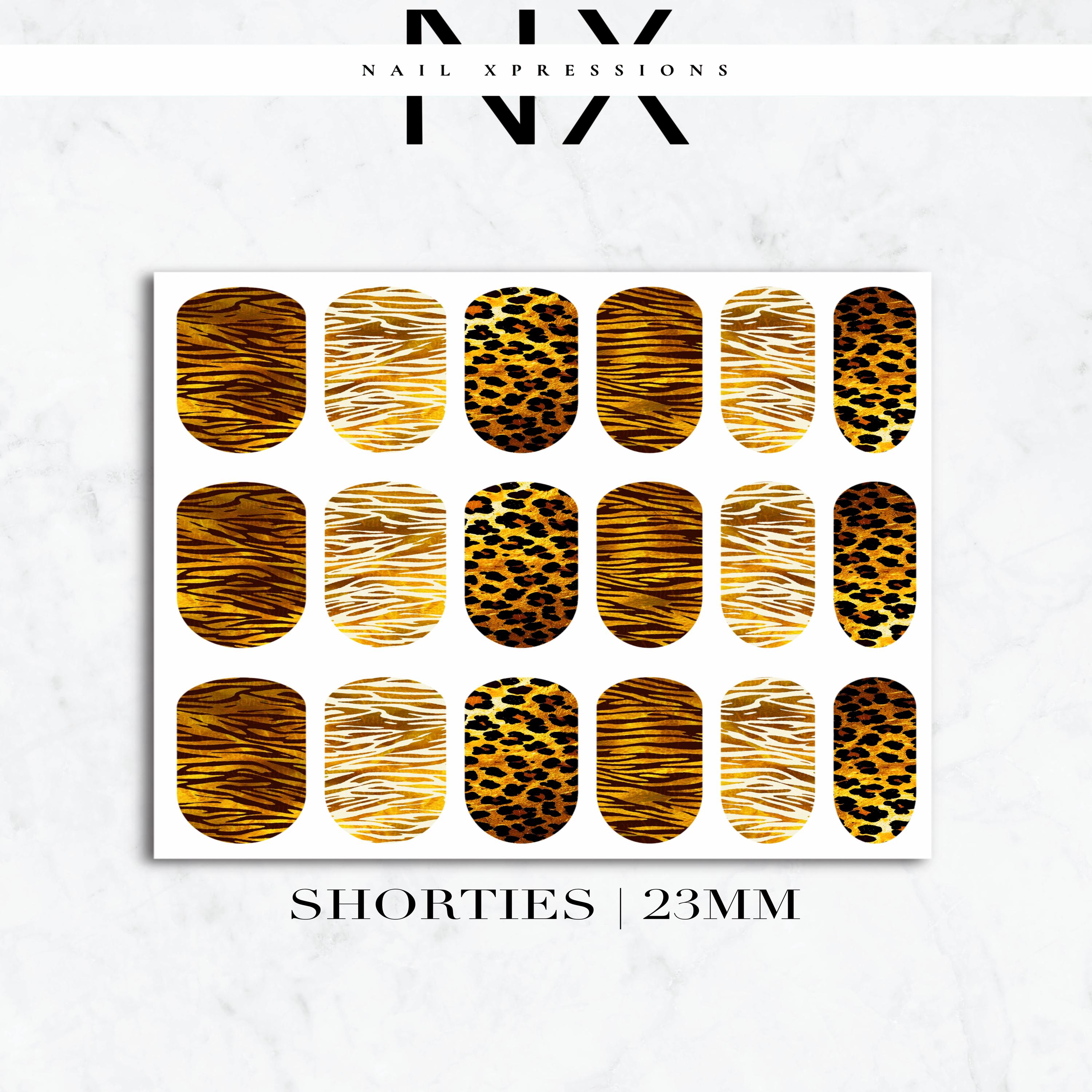 Animal Print Zebra, Cheetah Nail Water Decals | Nail Art Water Transfer | Nail Wraps