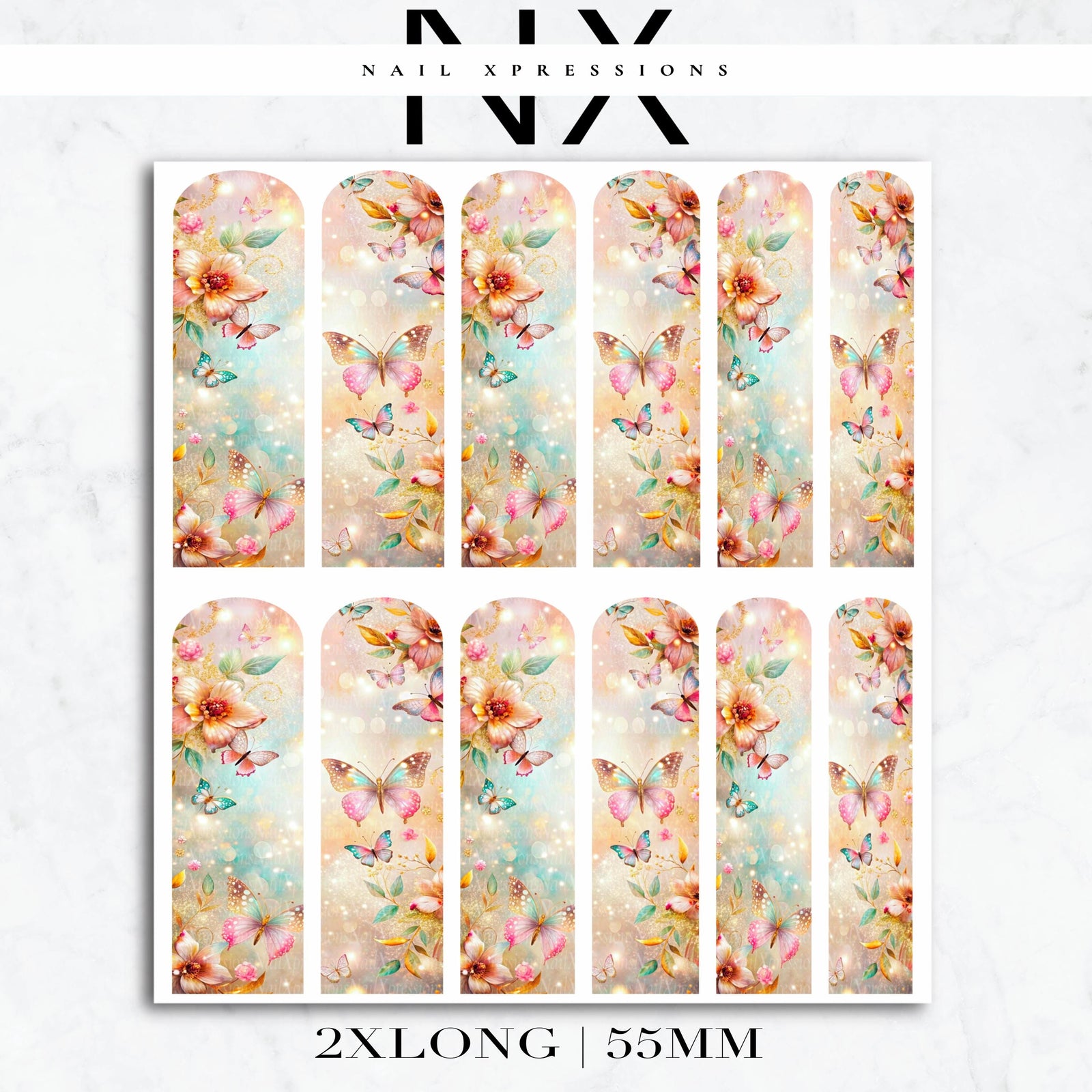 Butterflies and Flower Nail Decals | Nail Art Water Transfer | Nail Wraps