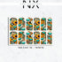 Turquoise Hearts and Sunflower Nail Decals | Nail Art Water Transfer | Nail Wraps