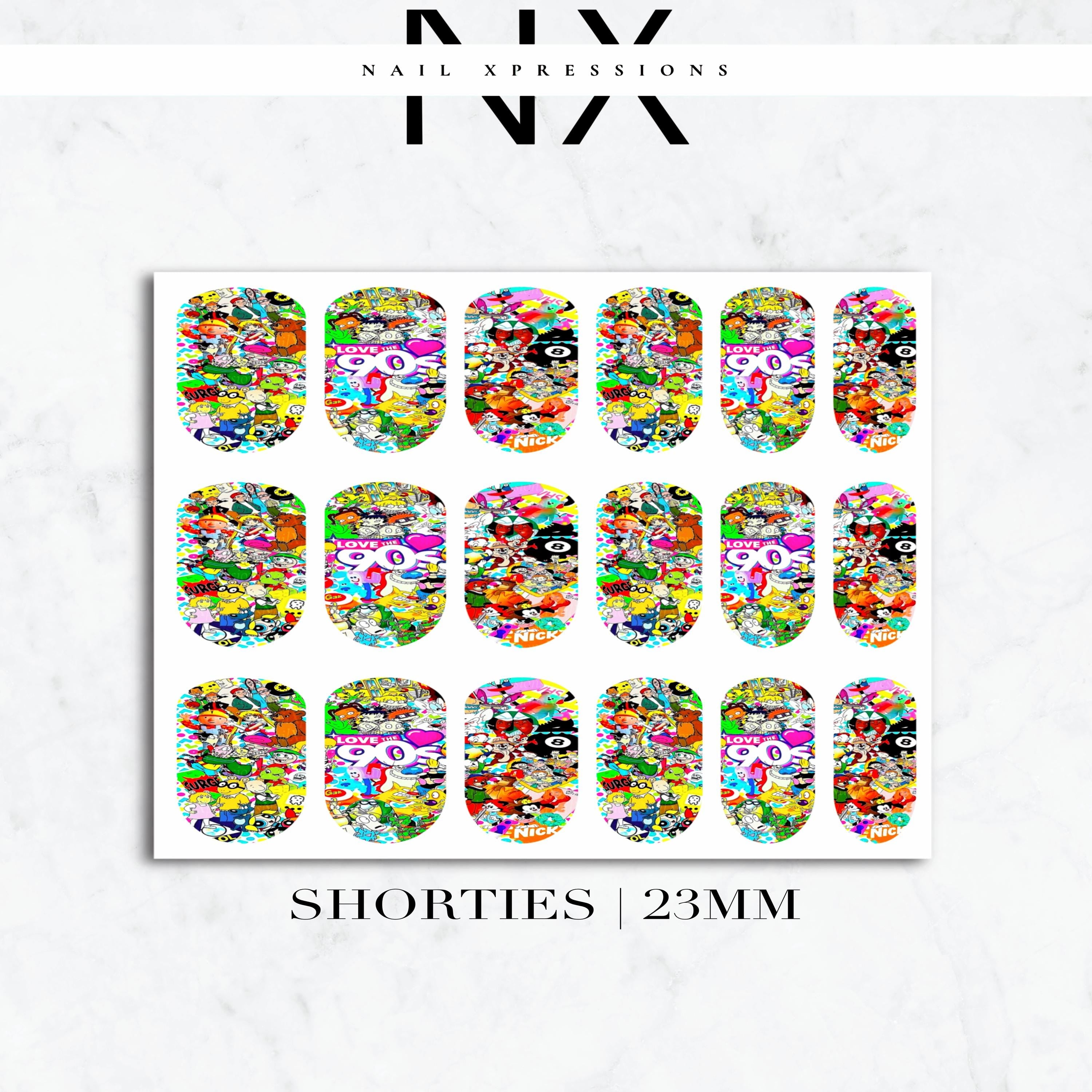 90's Favorites Nail Decals | Nail Art Water Transfer | Nail Wraps