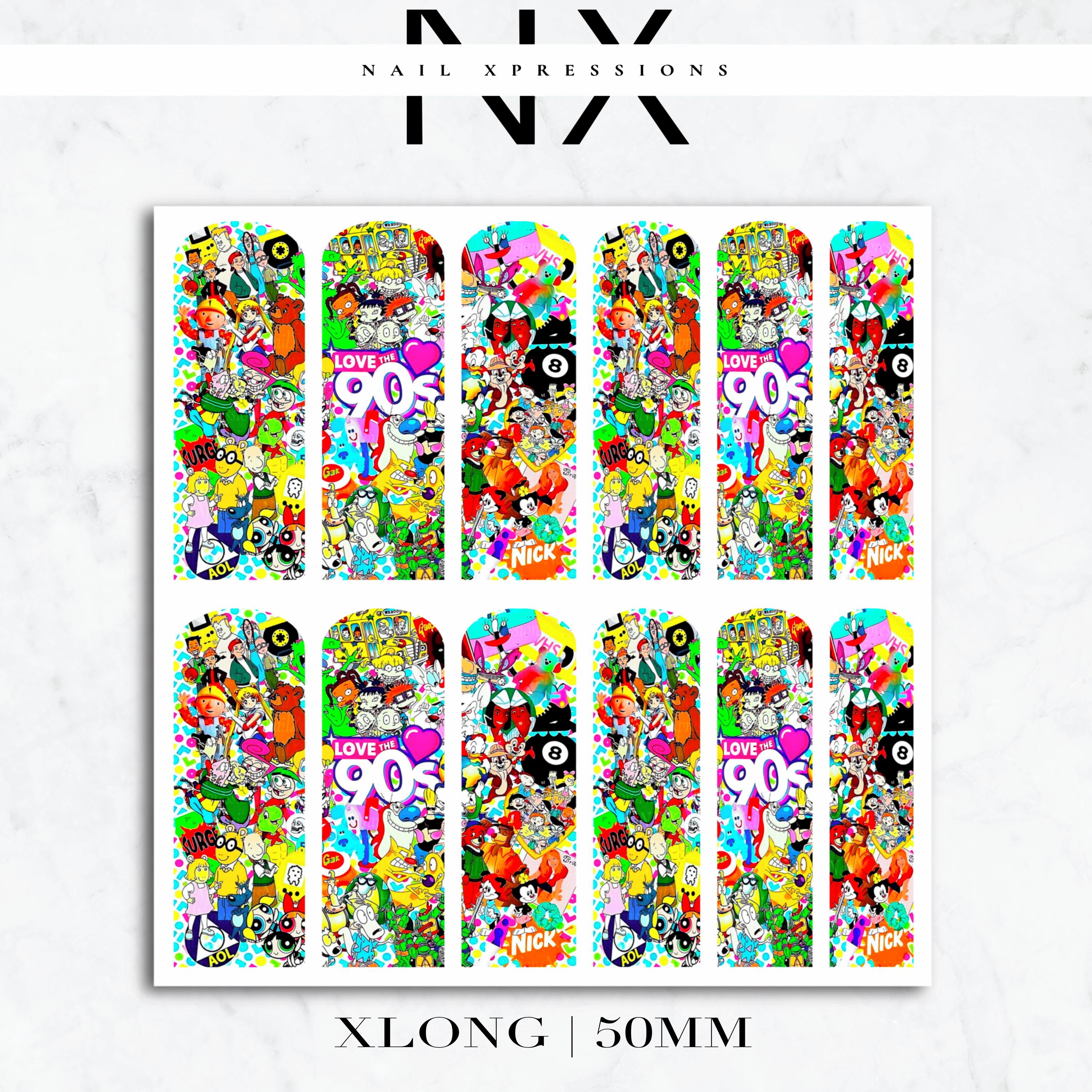 90's Favorites Nail Decals | Nail Art Water Transfer | Nail Wraps