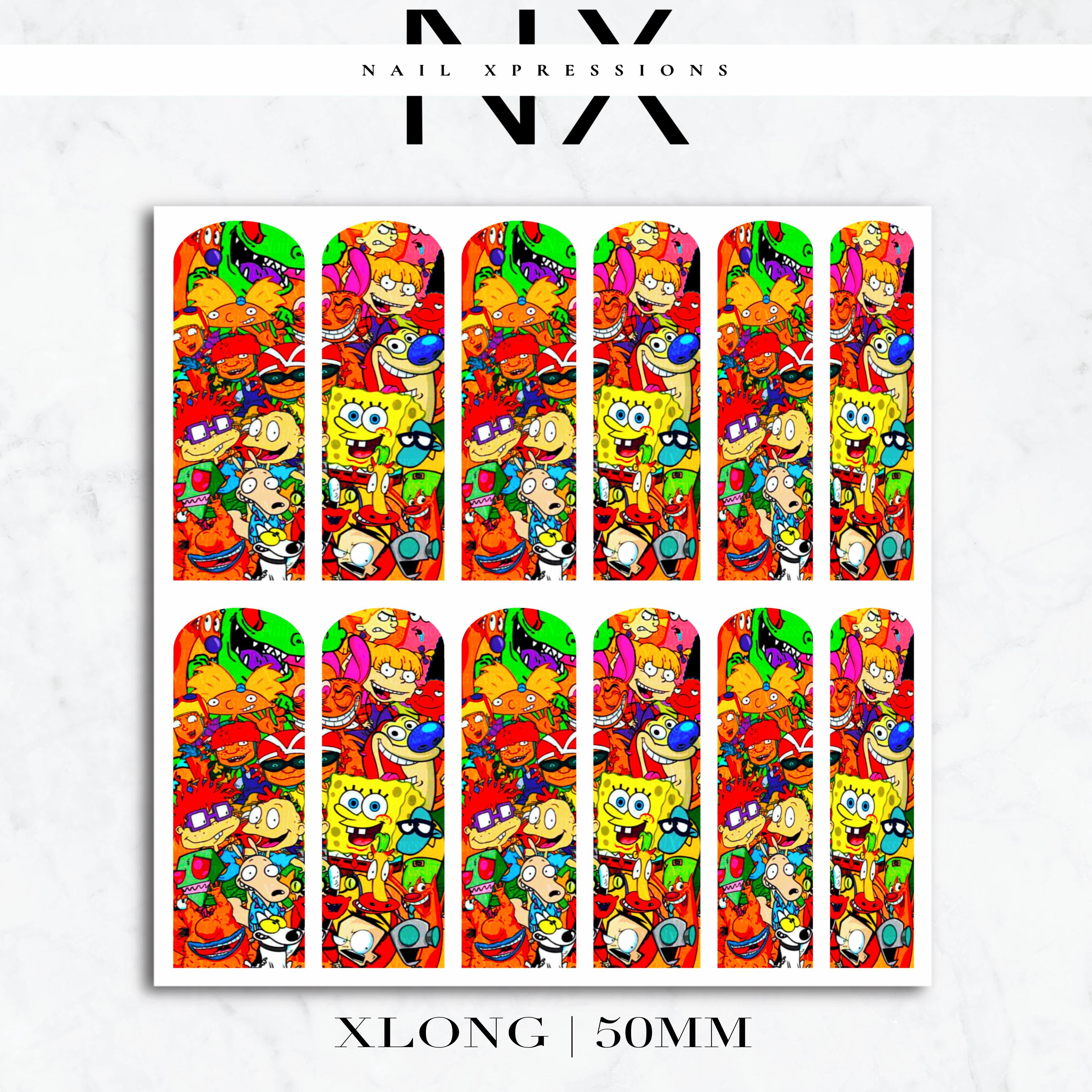 90's Favorite Nail Decals | Nail Art Water Transfer | Nail Wraps