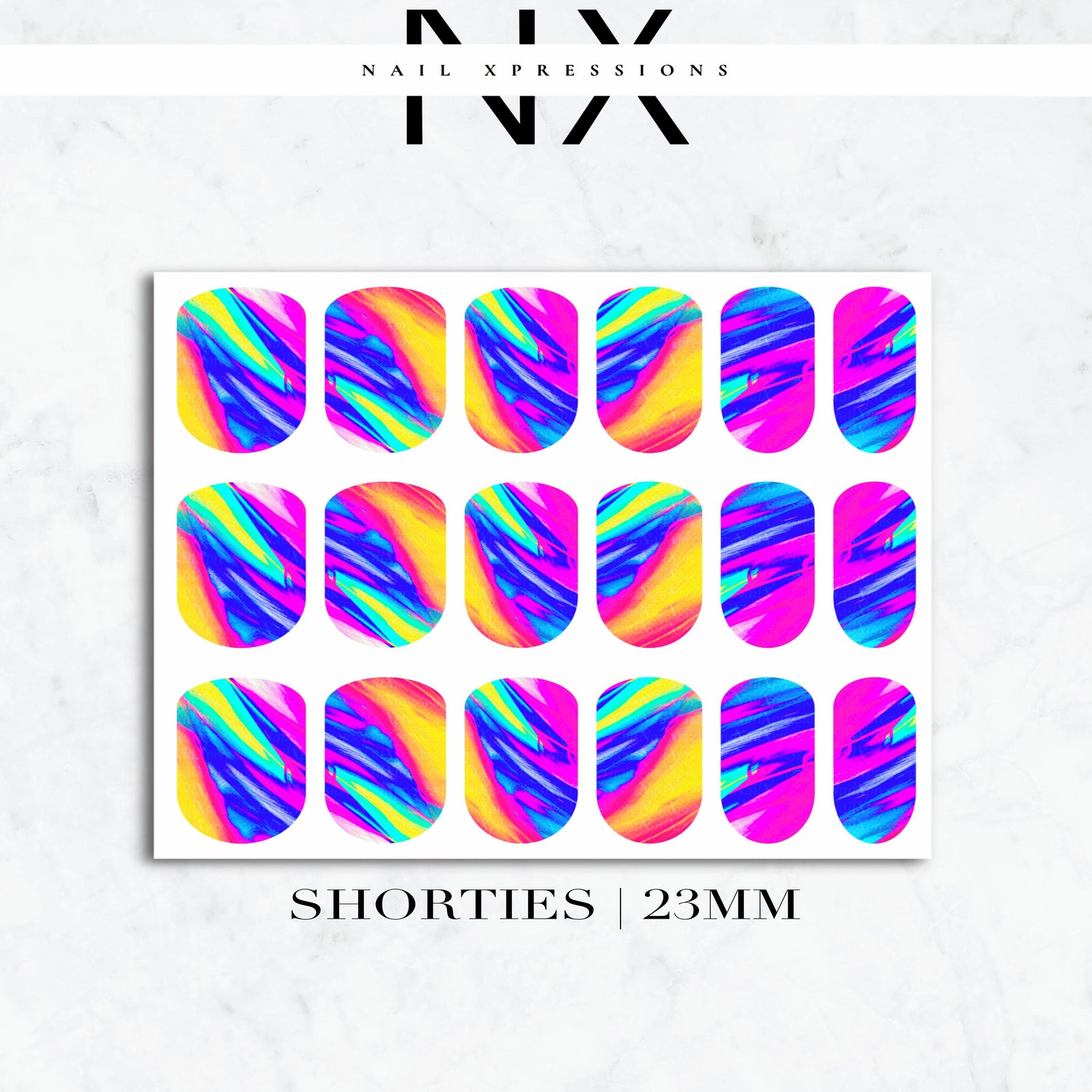 Abstract Neon Nail Decals | Nail Art Water Transfer | Nail Wraps