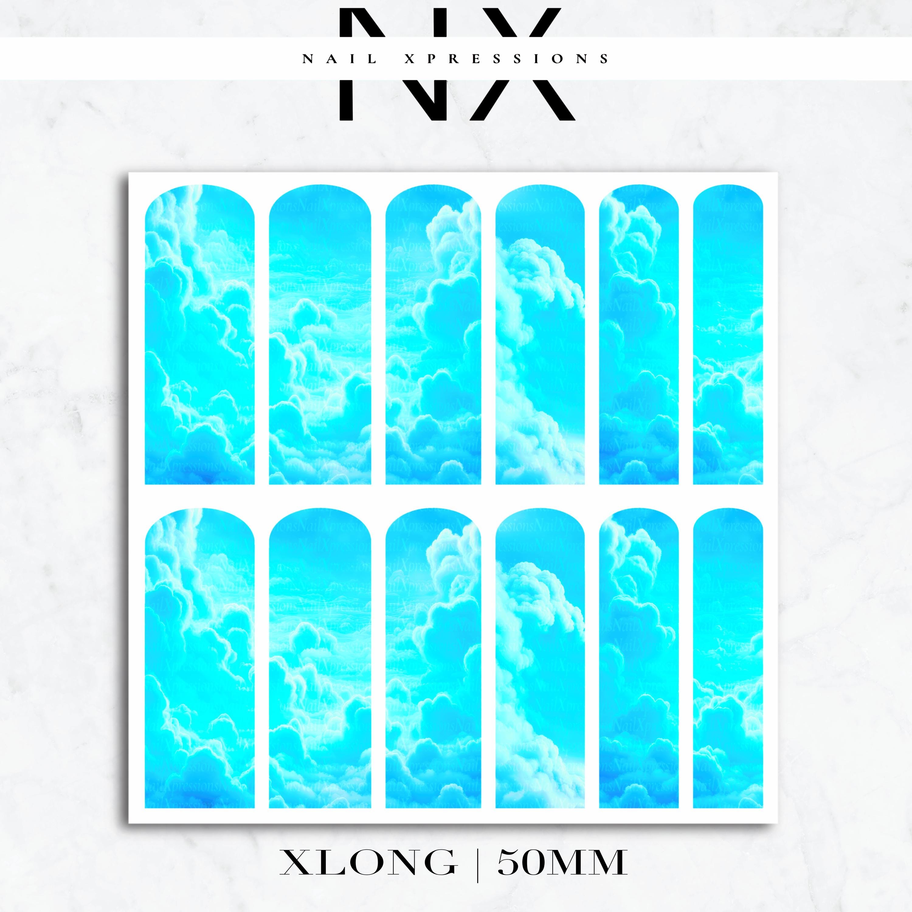 Blue Skies Nail Decals | Nail Art Water Transfer | Nail Wraps