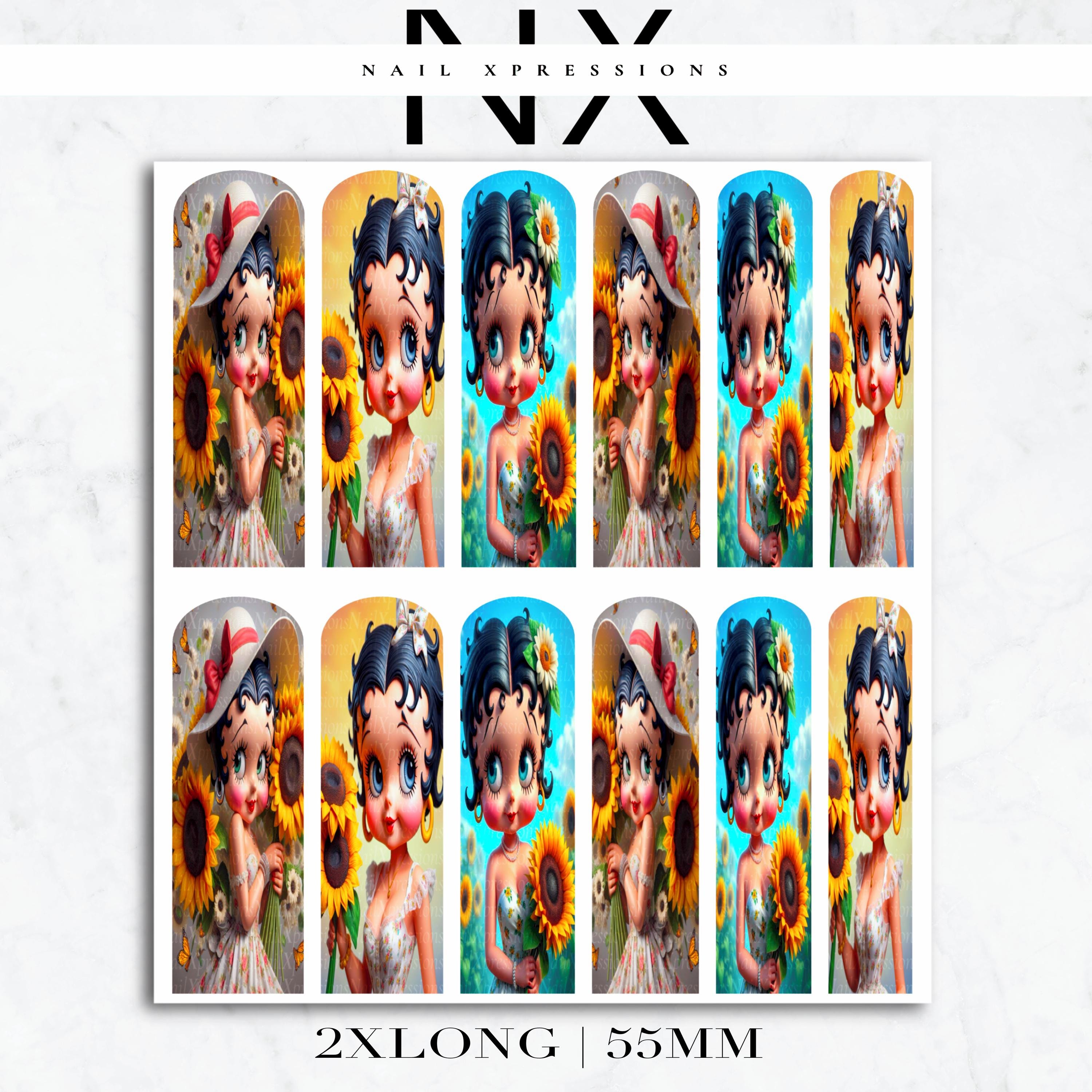 Spring Vibes Betty Nail Decals | Nail Art Water Transfer | Nail Wraps