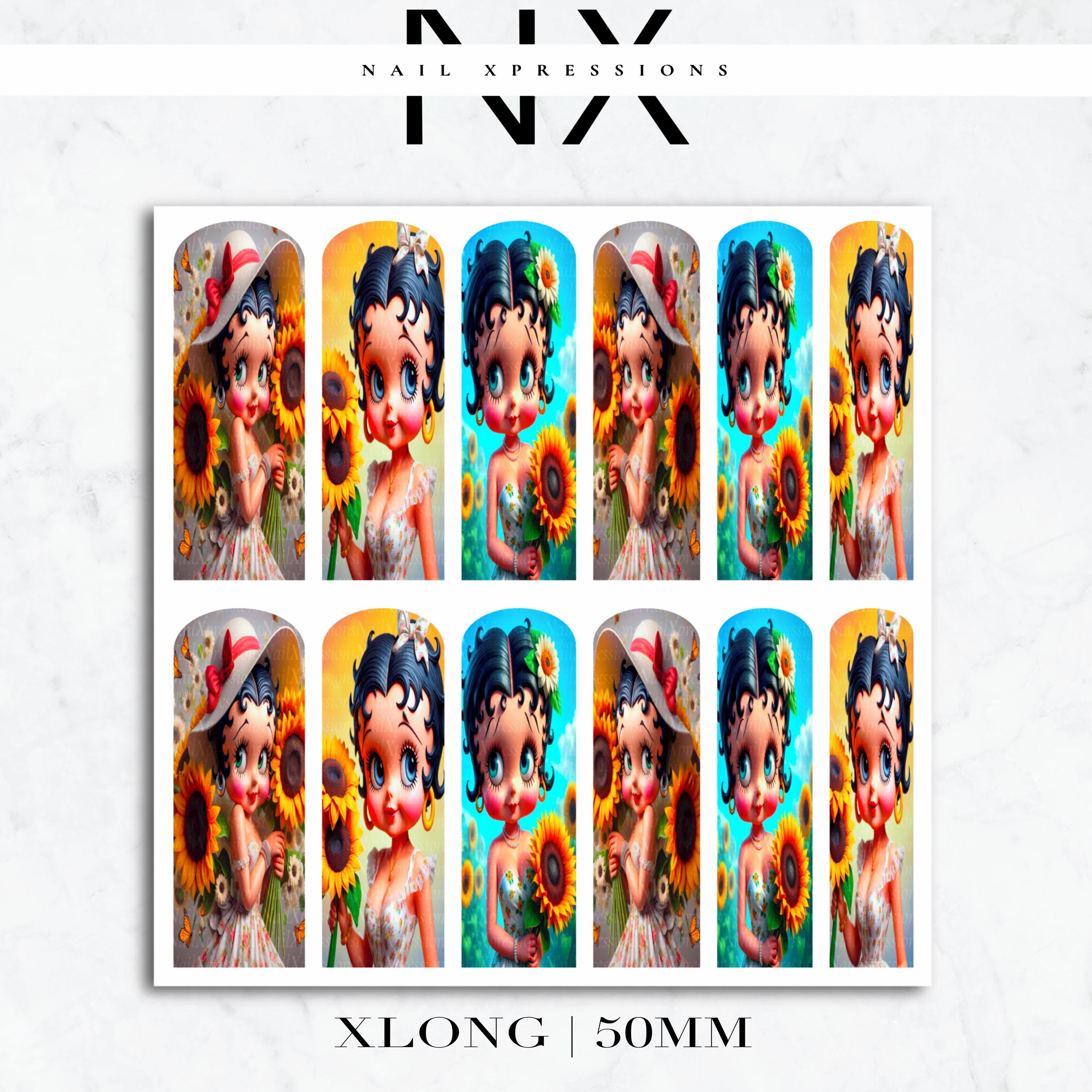 Spring Vibes Betty Nail Decals | Nail Art Water Transfer | Nail Wraps