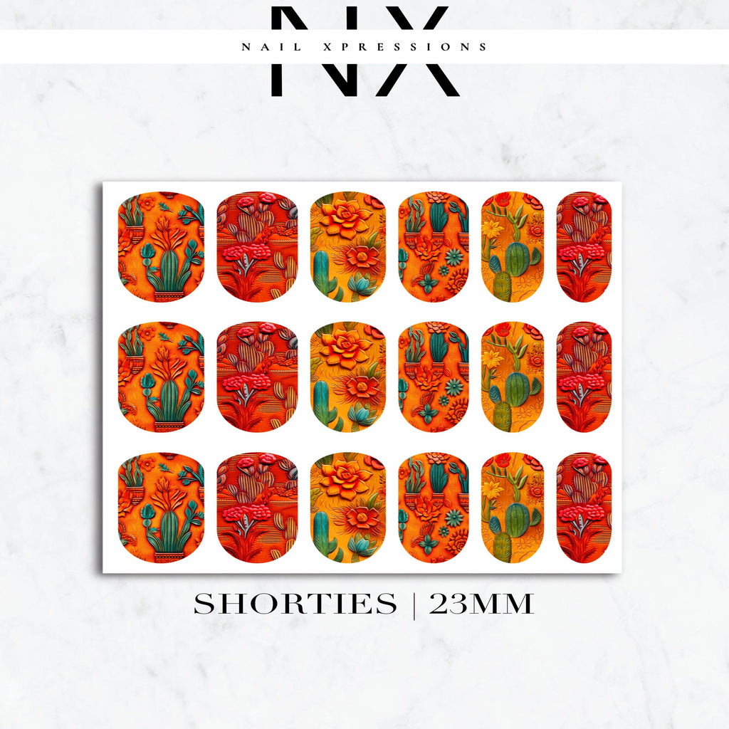 Country Cactus Nail Decals | Nail Art Water Transfer | Nail Wraps