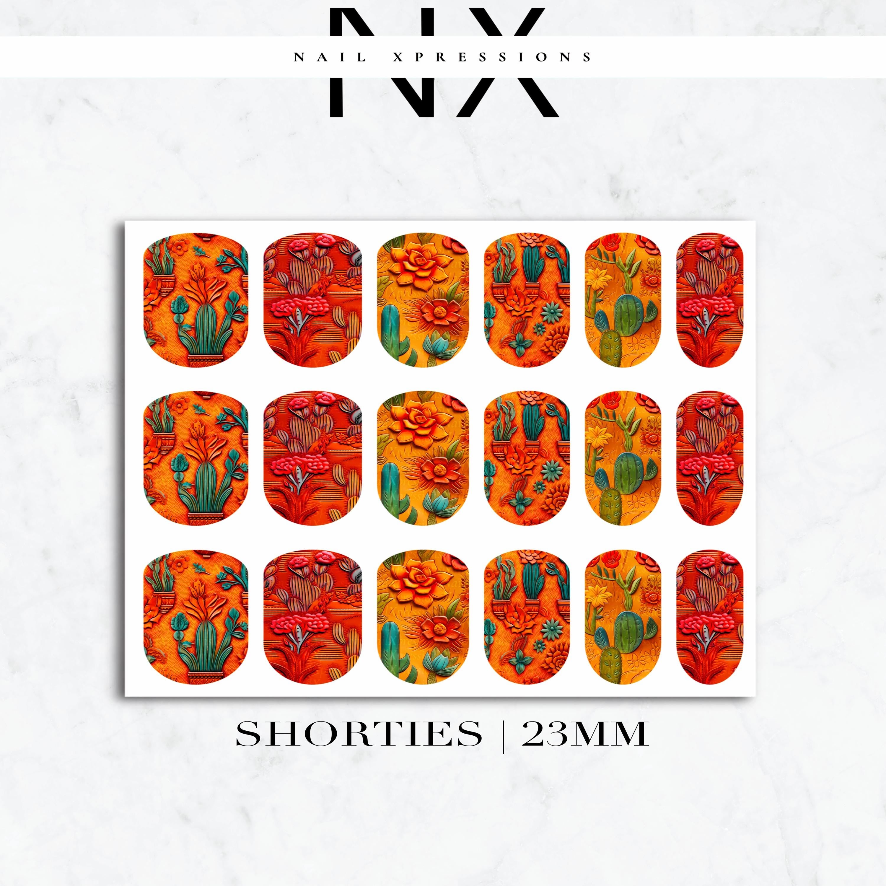 Country Cactus Nail Decals | Nail Art Water Transfer | Nail Wraps