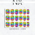 Rainbow 90's vibes Nail Decals | Nail Art Water Transfer | Nail Wraps