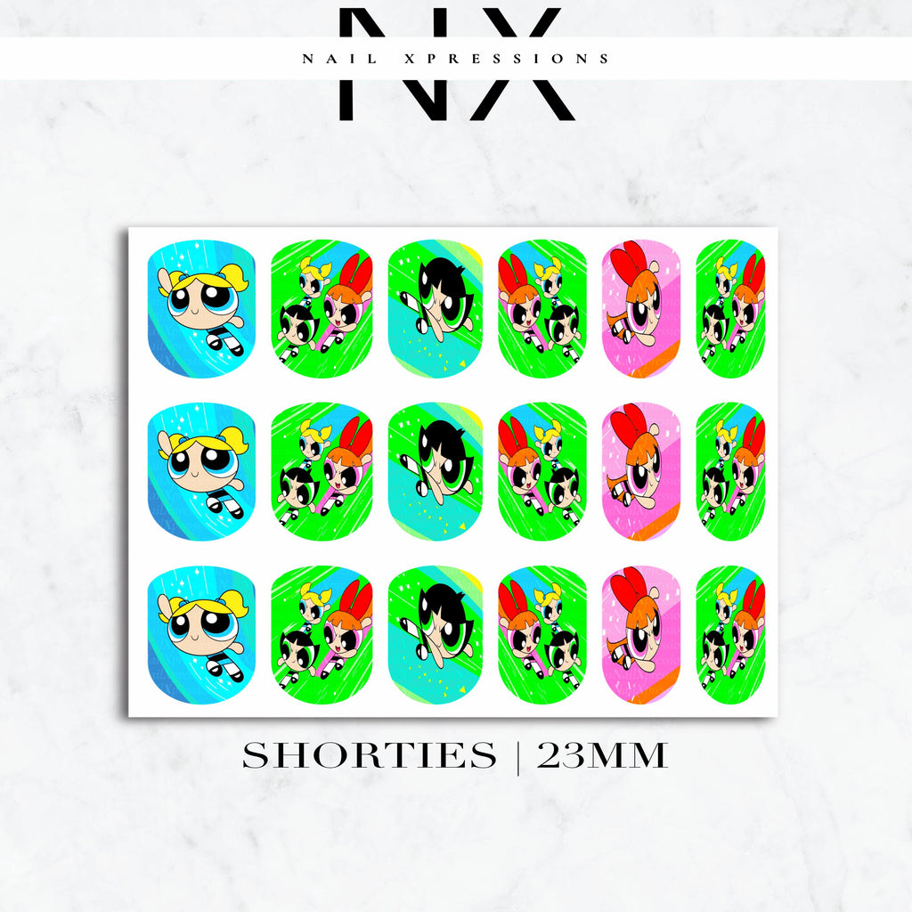 Cartoon Girls Nail Decals | Nail Art Water Transfer | Nail Wraps