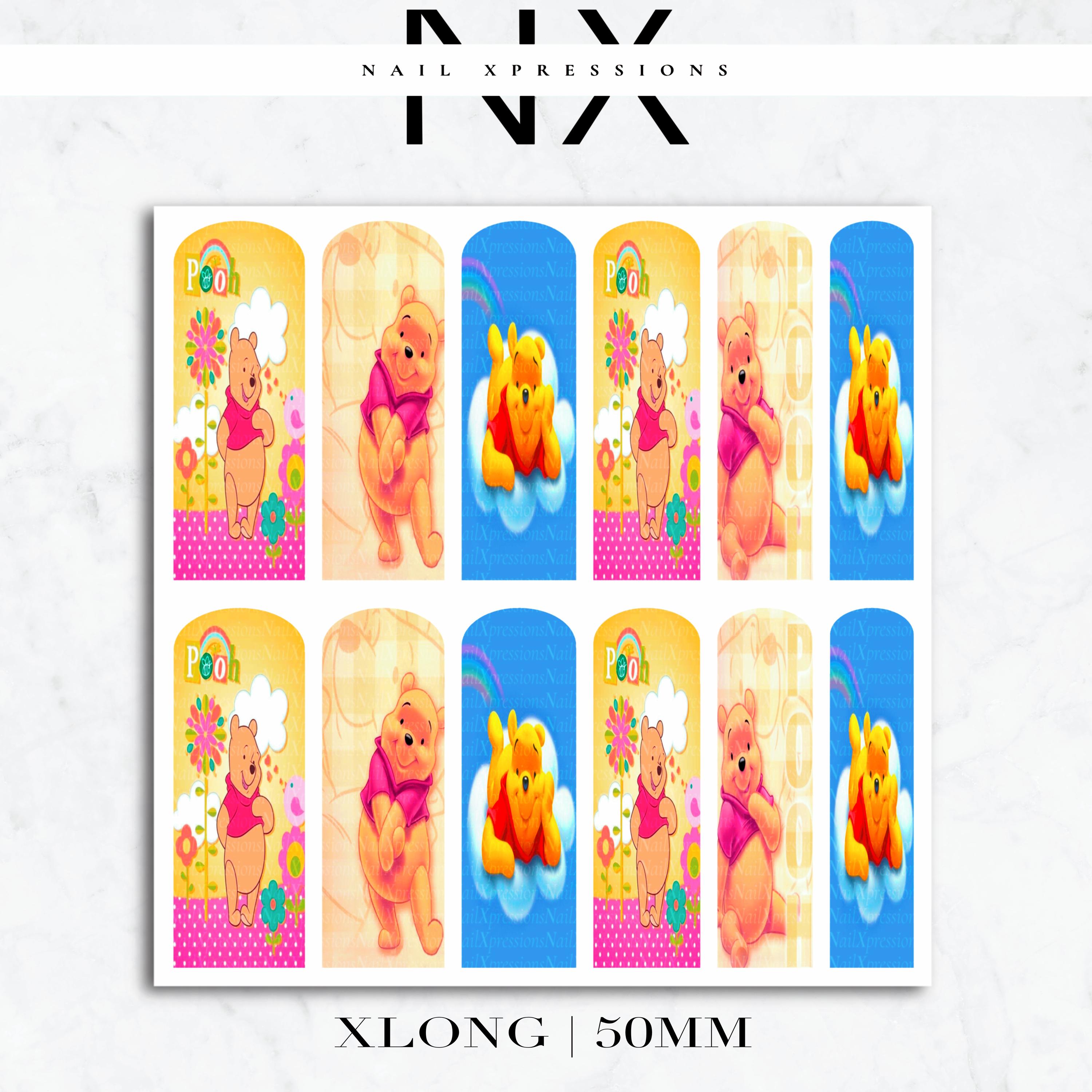 Cartoon Bear Nail Decals | Nail Art Water Transfer | Nail Wraps