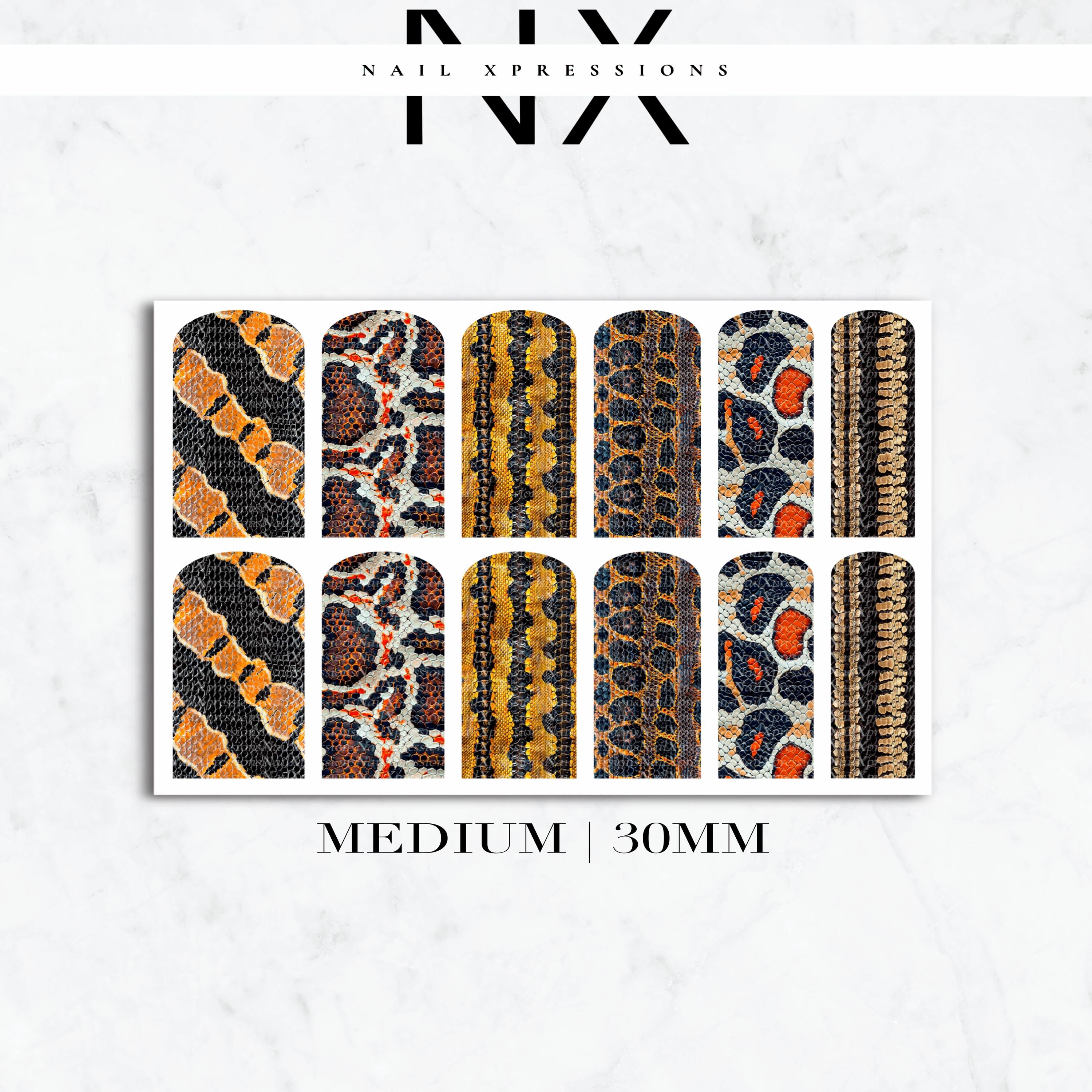 Snake Skin Mix Nail Decals | Nail Art Water Transfer | Nail Wraps