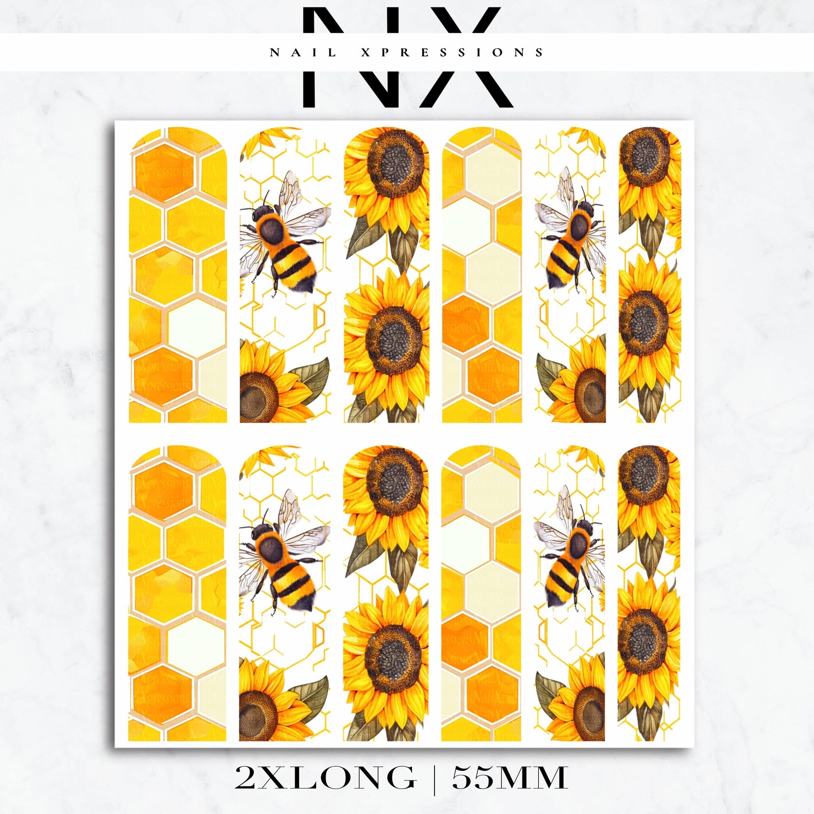 Sweet Honeybee Nail Decals | Nail Art Water Transfer | Nail Wraps