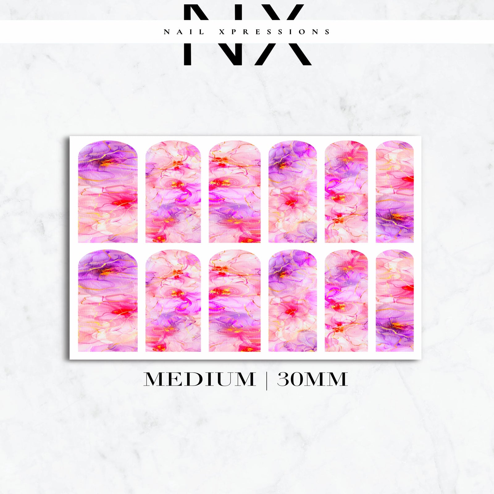 Pastel Watercolor Flower Nail Decals | Nail Art Water Transfer | Nail Wraps