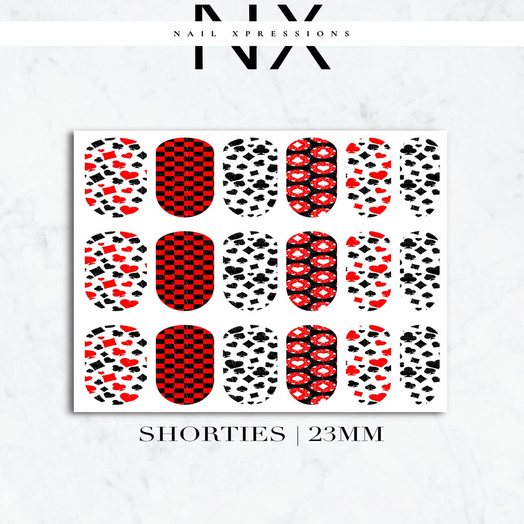 Poker Face Nail Decals | Nail Art Water Transfer | Nail Wraps
