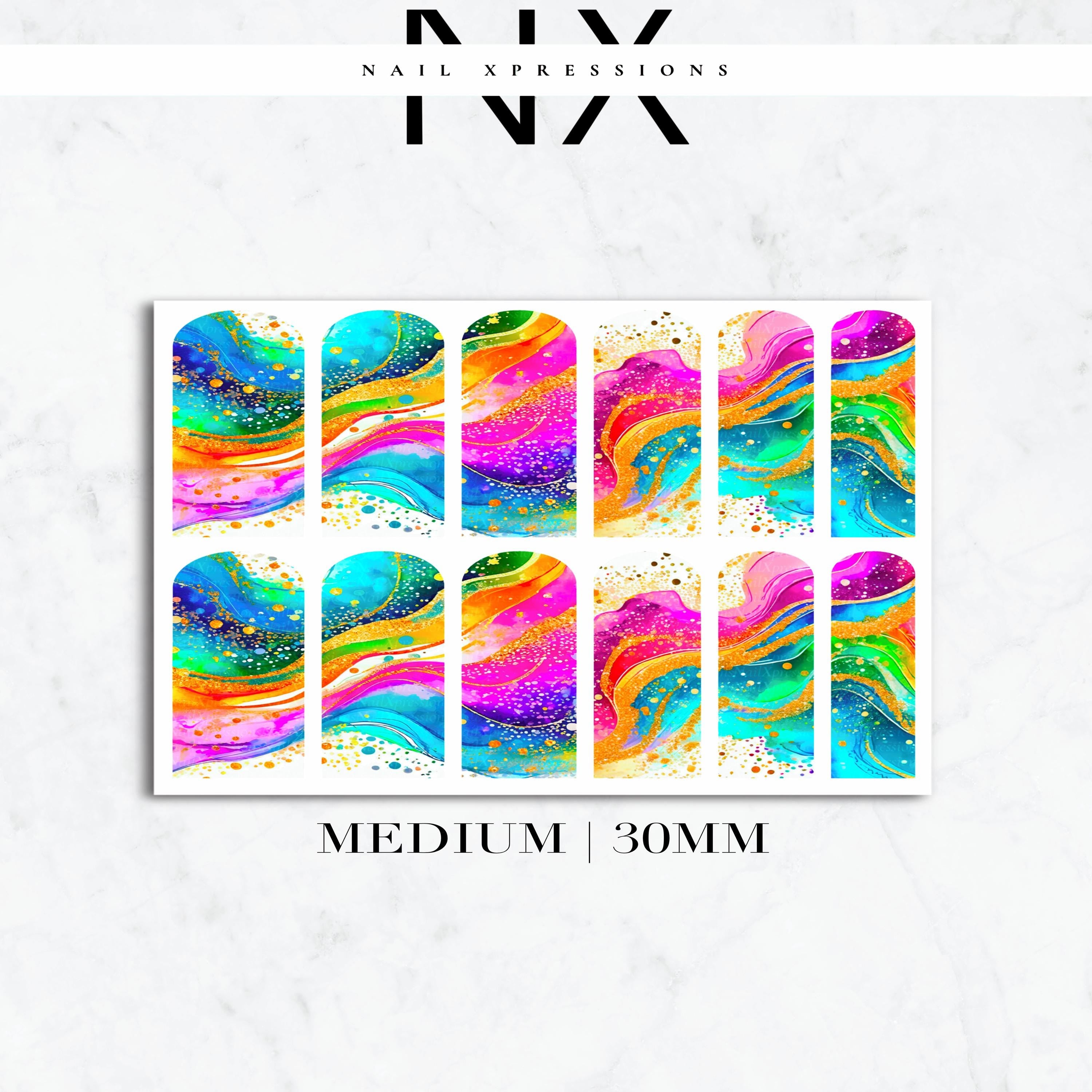 Watercolor Nail Decals | Nail Art Water Transfer | Nail Wraps