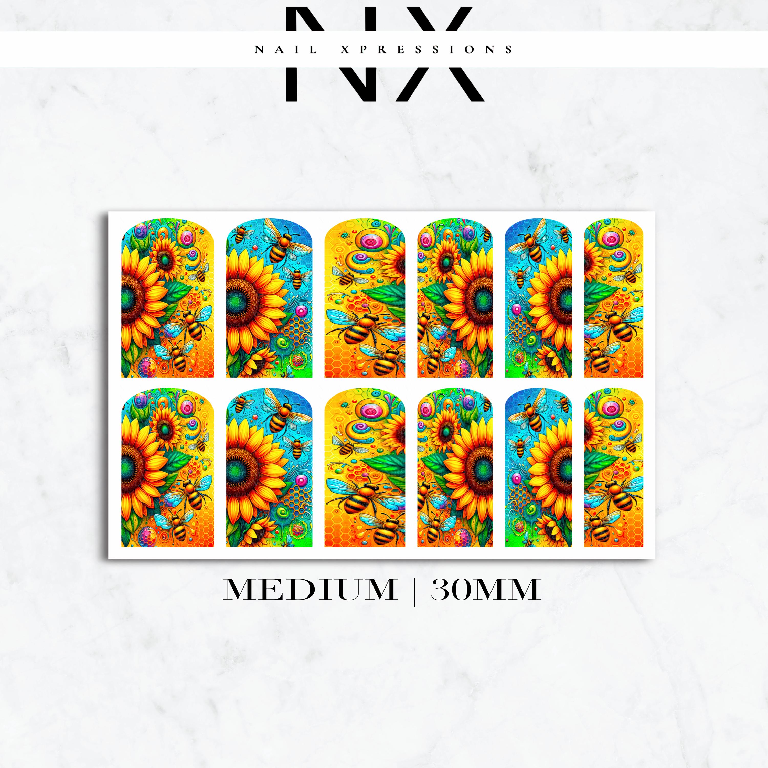 Sunflower Summer Nail Water Decals | Nail Art Water Transfer | Nail Wraps