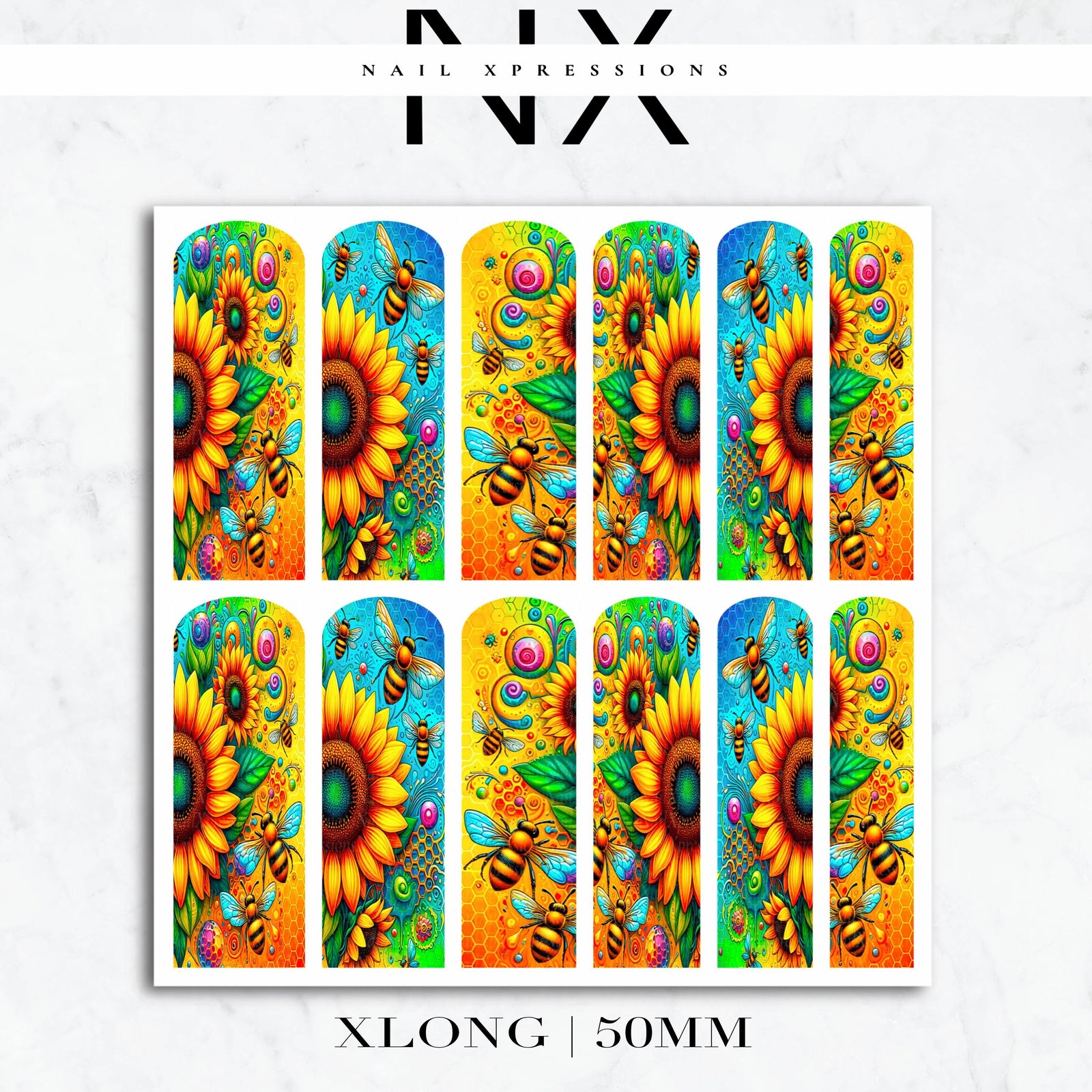 Sunflower Summer Nail Water Decals | Nail Art Water Transfer | Nail Wraps