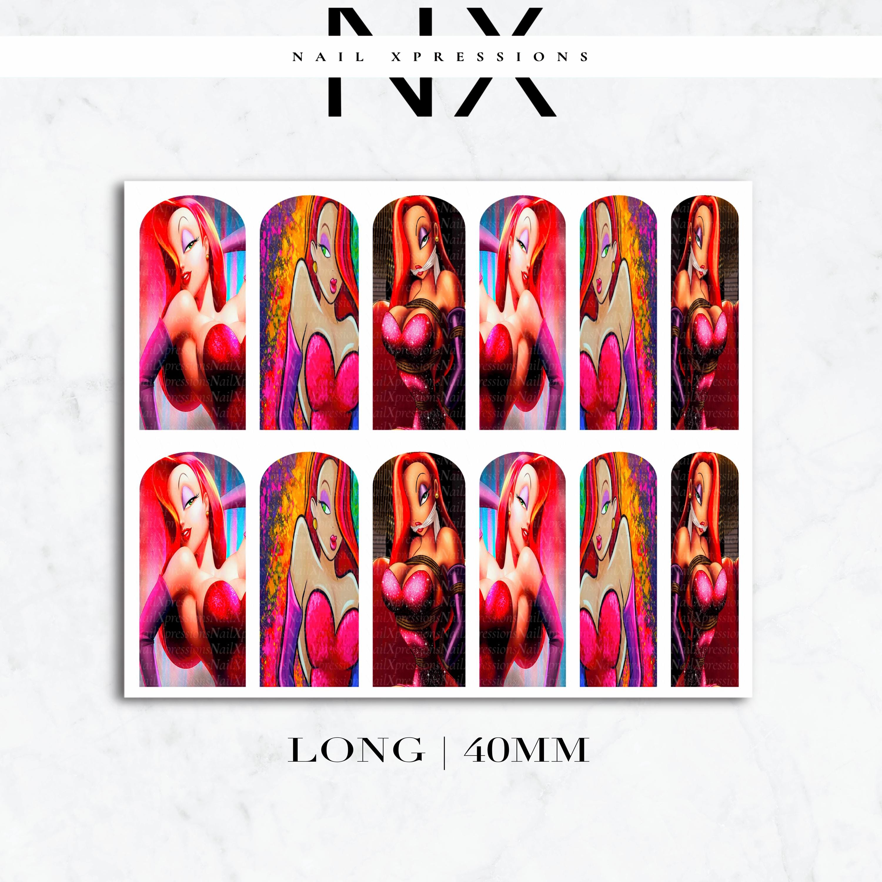 Jessica Rabbit Nail Decals | Nail Art Water Transfer | Nail Wraps