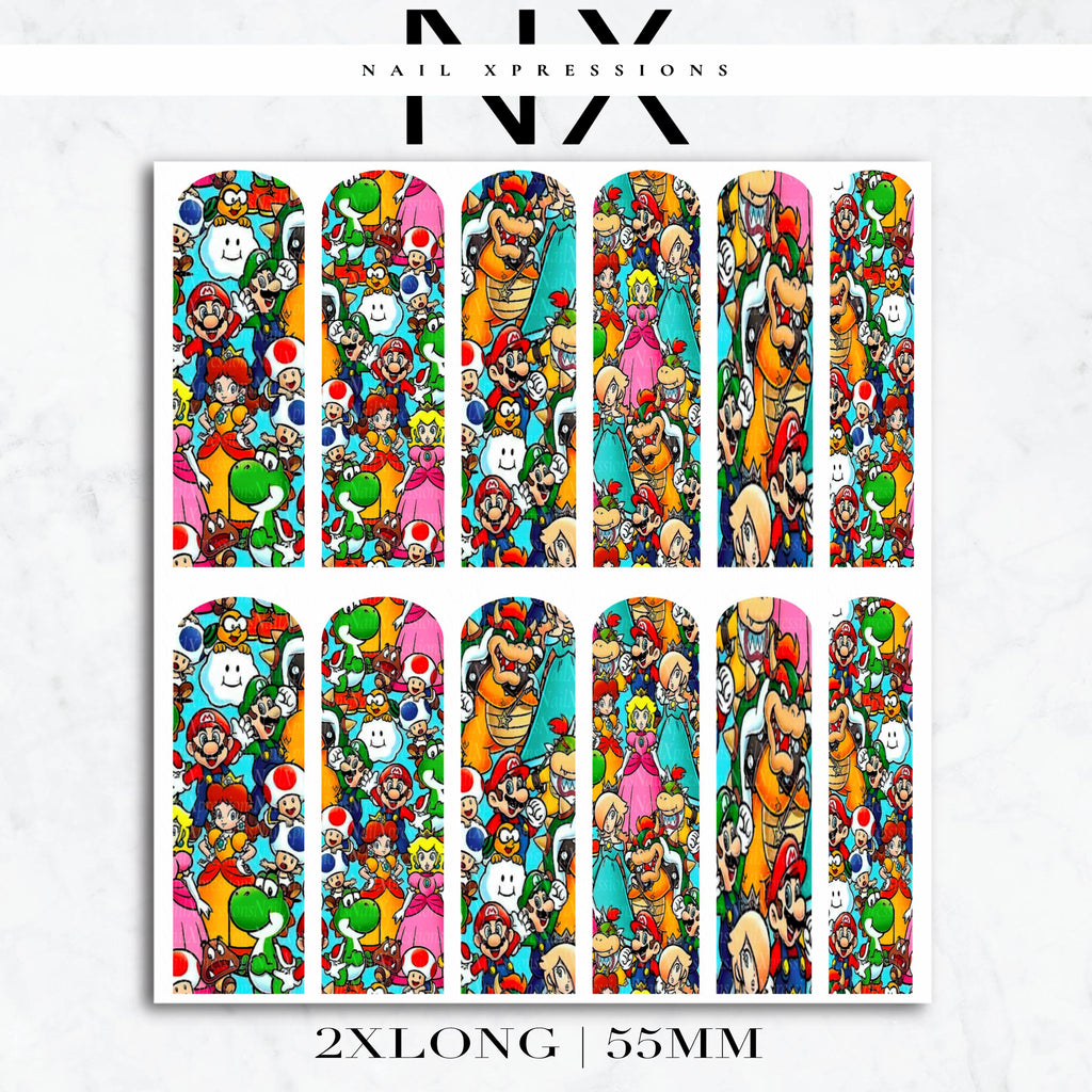 90's Gamer Nail Decals | Nail Art Water Transfer | Nail Wraps