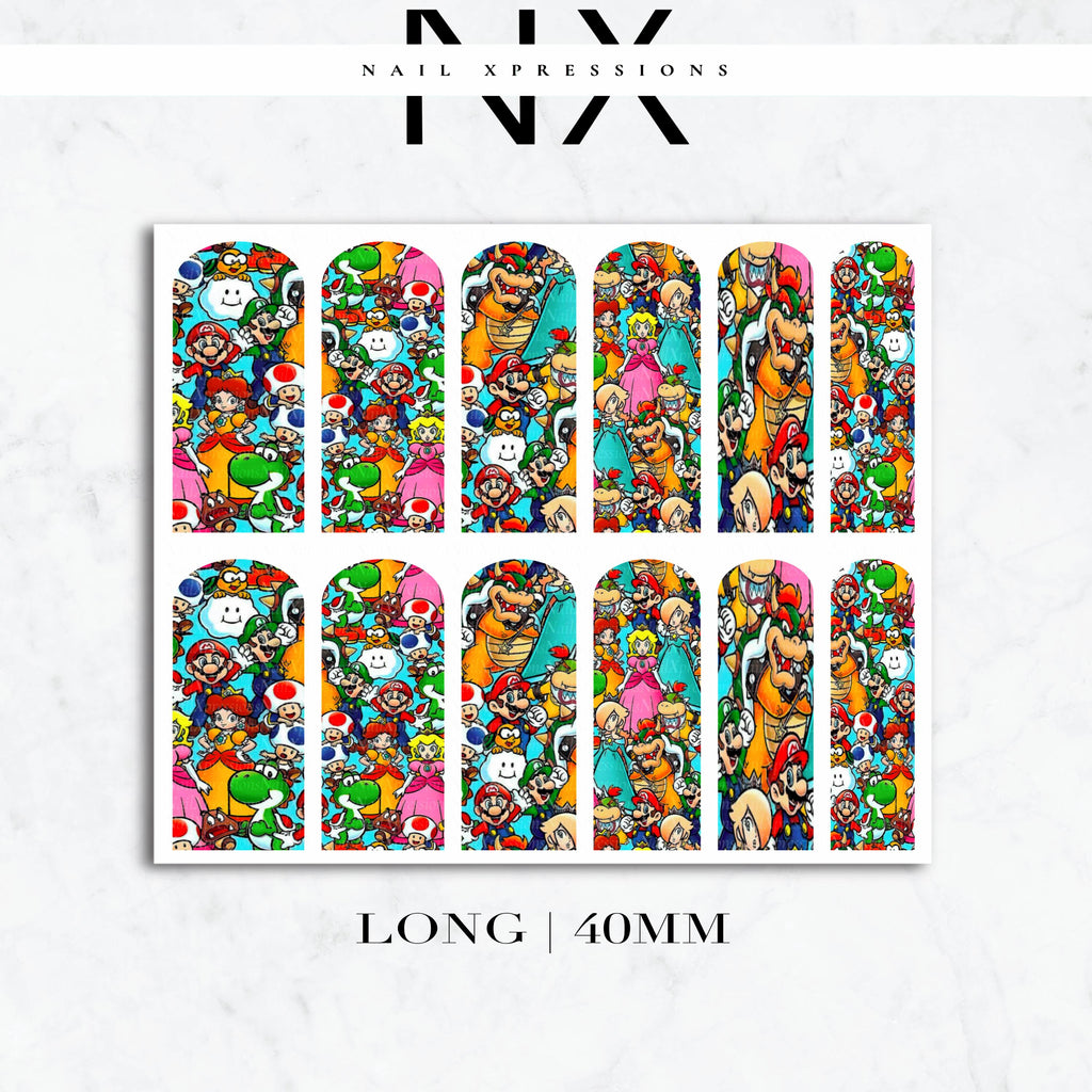 90's Gamer Nail Decals | Nail Art Water Transfer | Nail Wraps