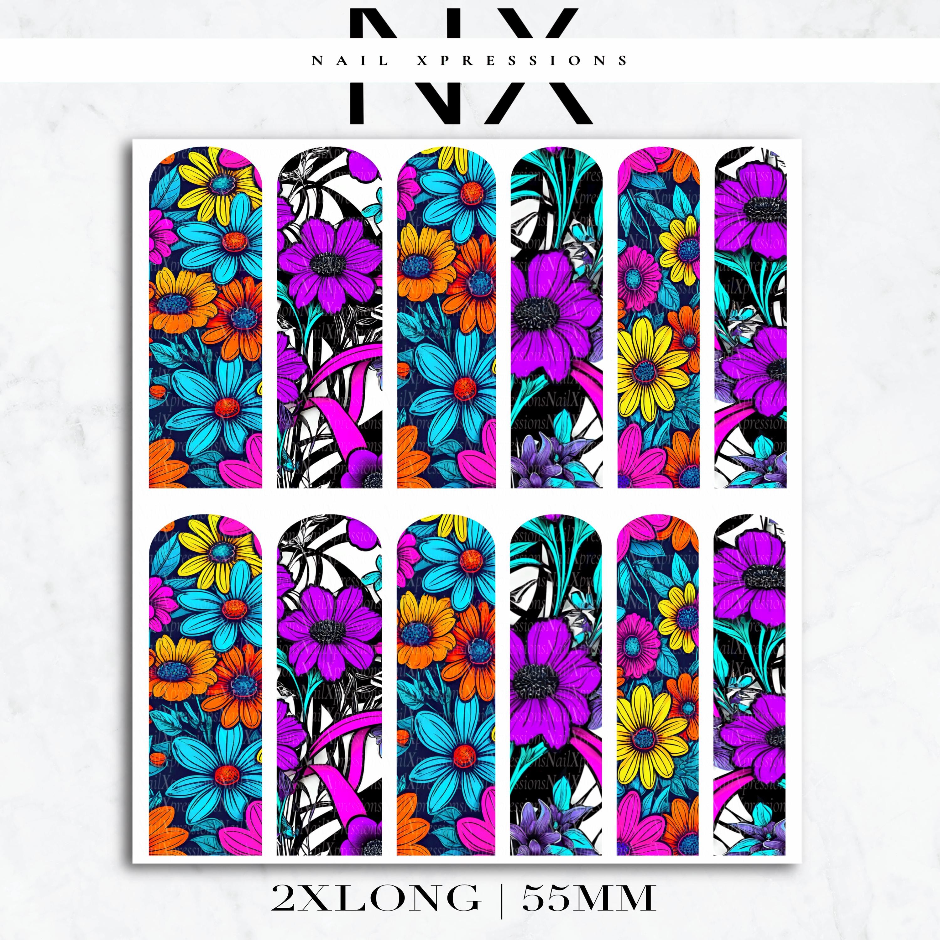 Floral Nail Decals | Nail Art Water Transfer | Nail Wraps